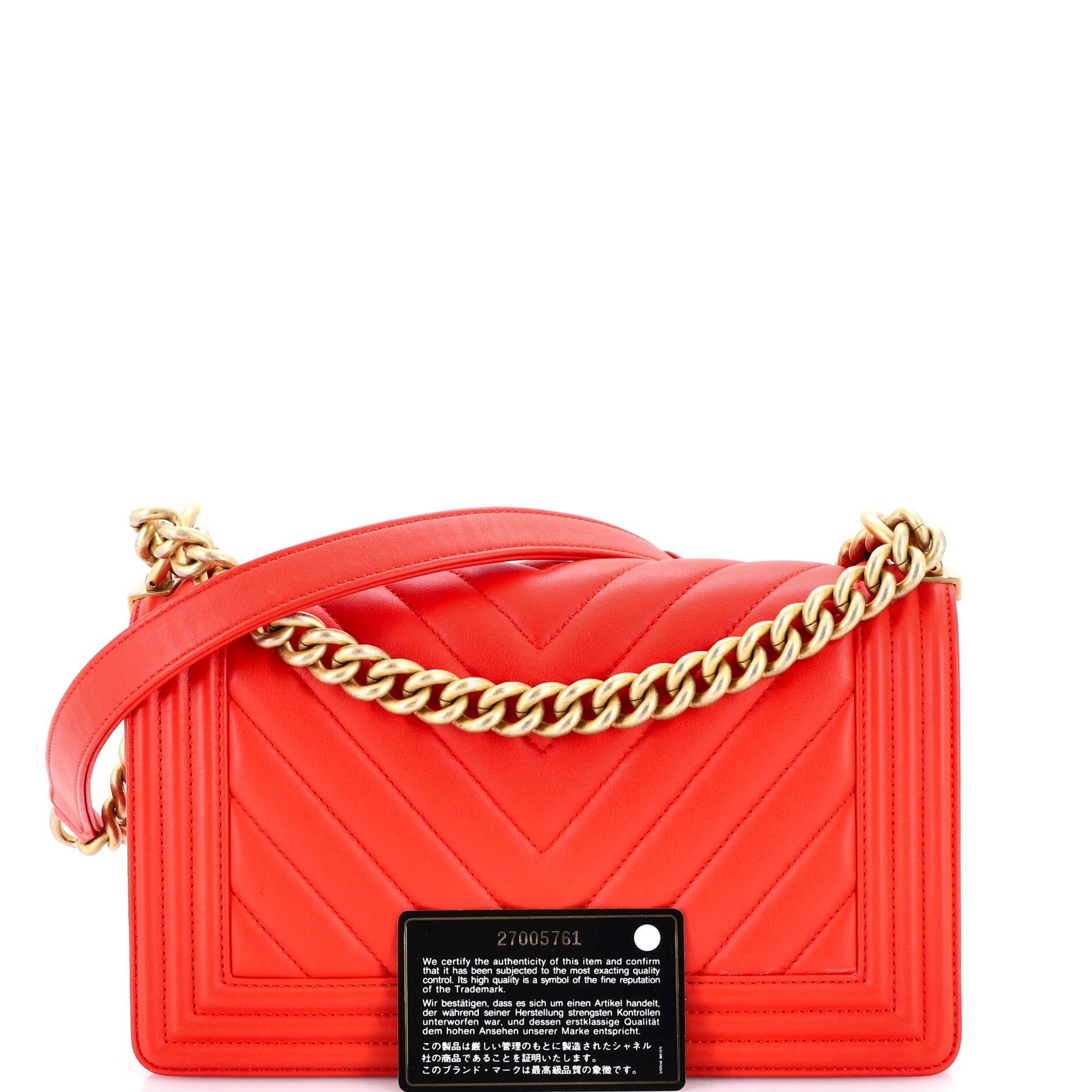 Boy Flap Bag Chevron Calfskin Old Medium