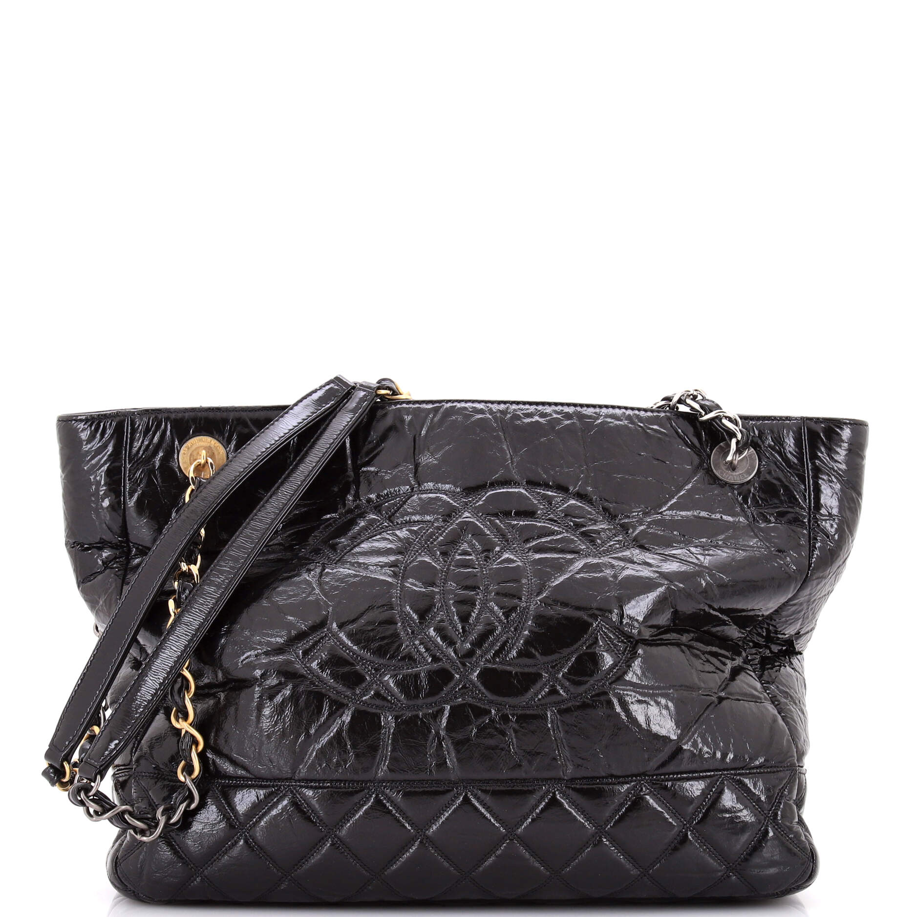 Paris-31 Rue Cambon Timeless CC Shopping Tote Quilted Shiny Aged Calfskin Medium