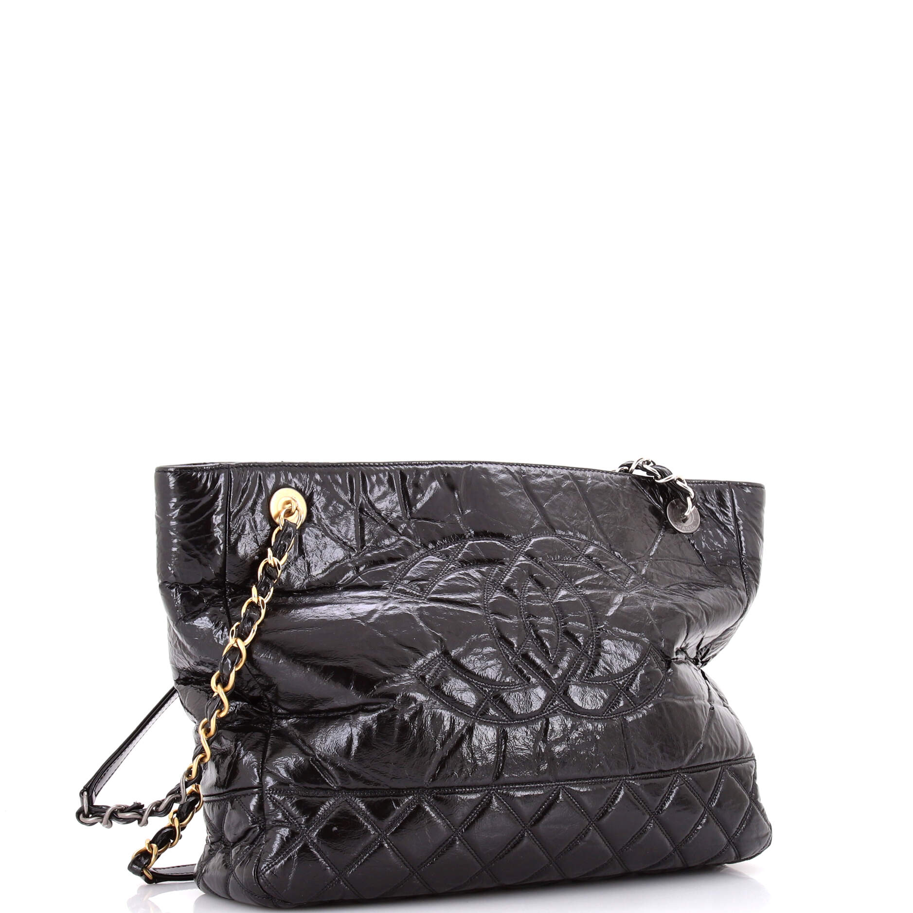 Paris-31 Rue Cambon Timeless CC Shopping Tote Quilted Shiny Aged Calfskin Medium