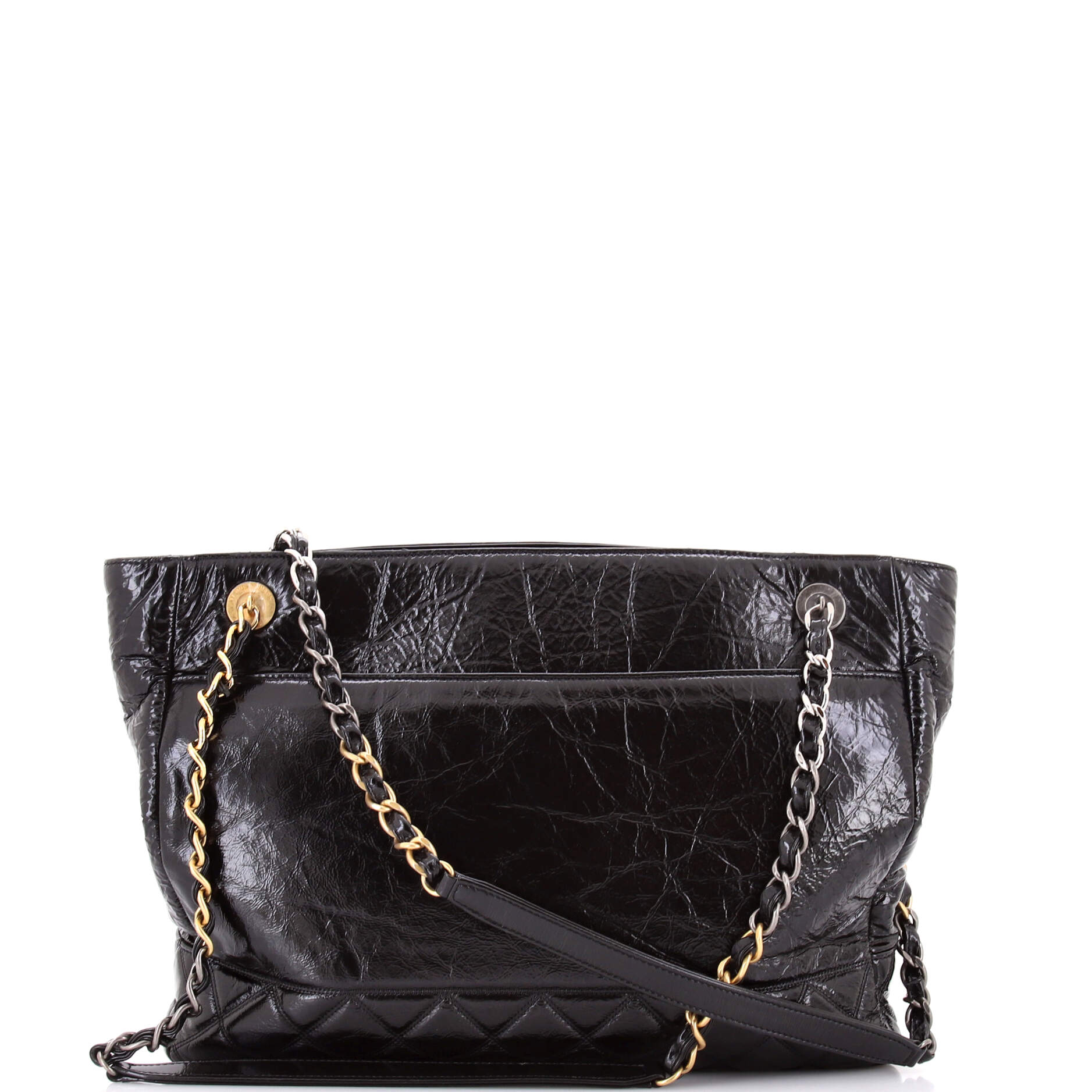 Paris-31 Rue Cambon Timeless CC Shopping Tote Quilted Shiny Aged Calfskin Medium