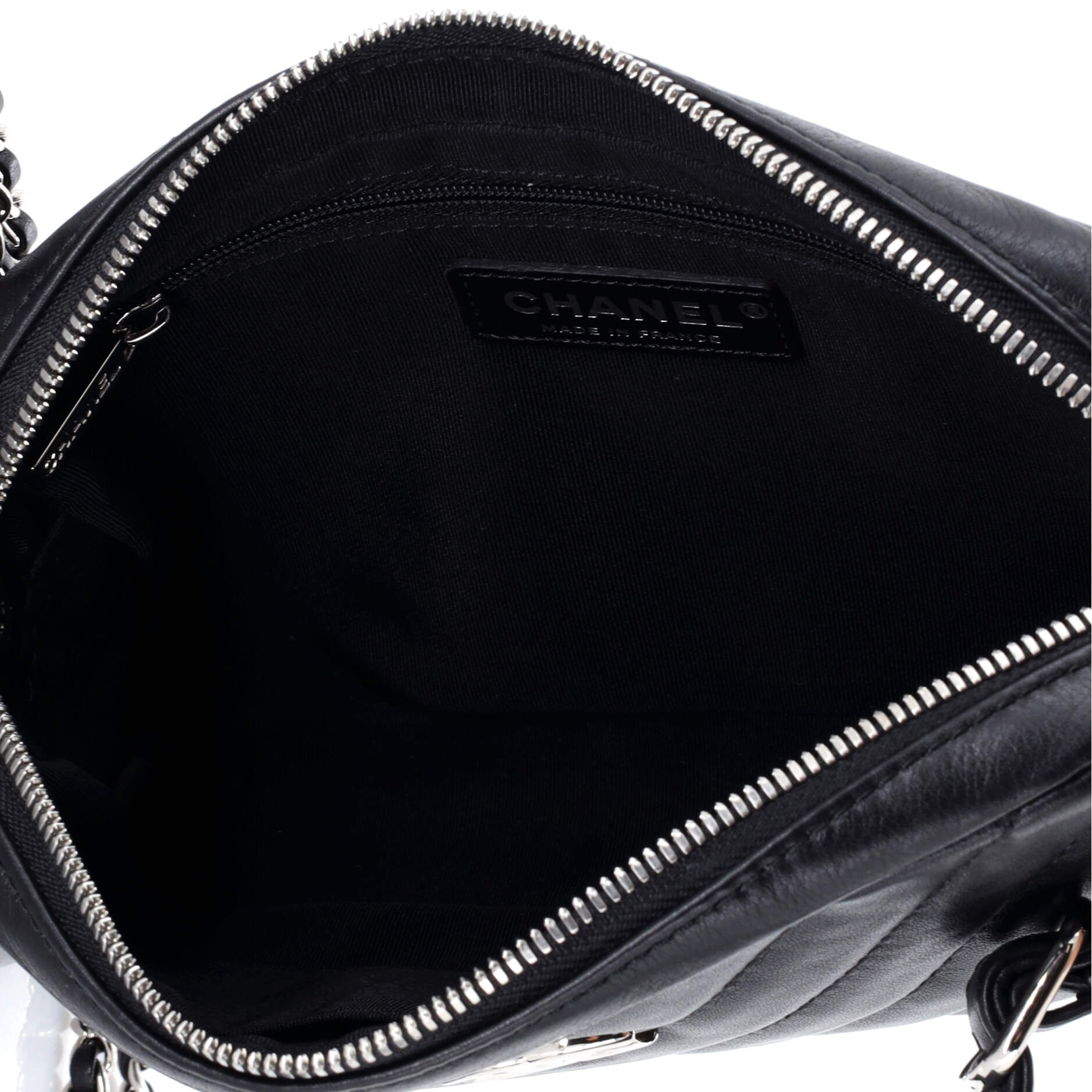 Promenade Camera Bag Chevron Lambskin Small