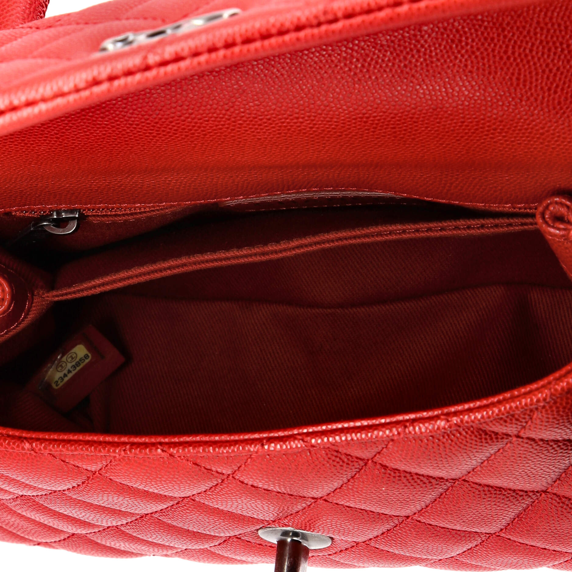 Coco Top Handle Bag Quilted Caviar Mini