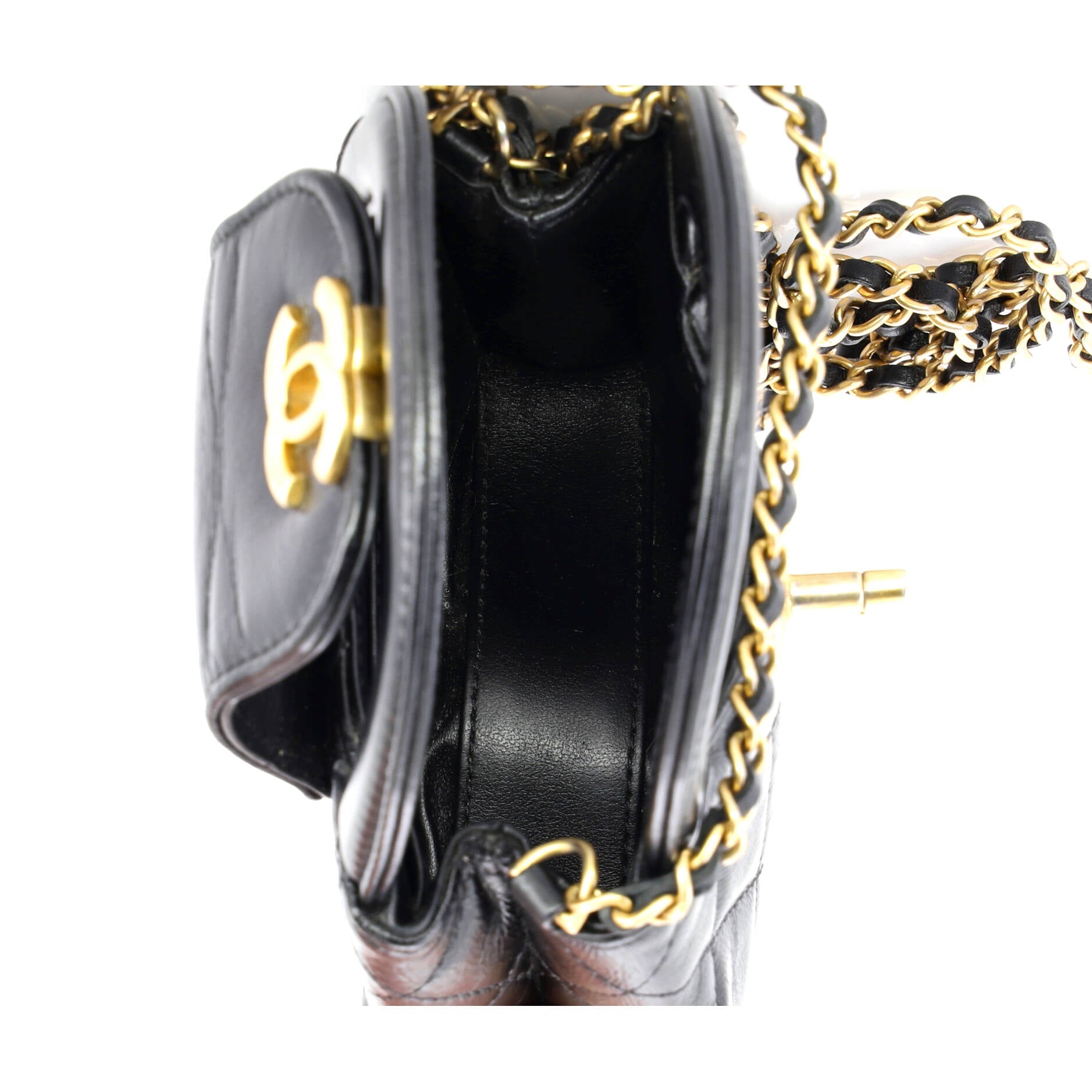 Kelly Top Handle Shopping Bag Quilted Shiny Aged Calfskin Nano
