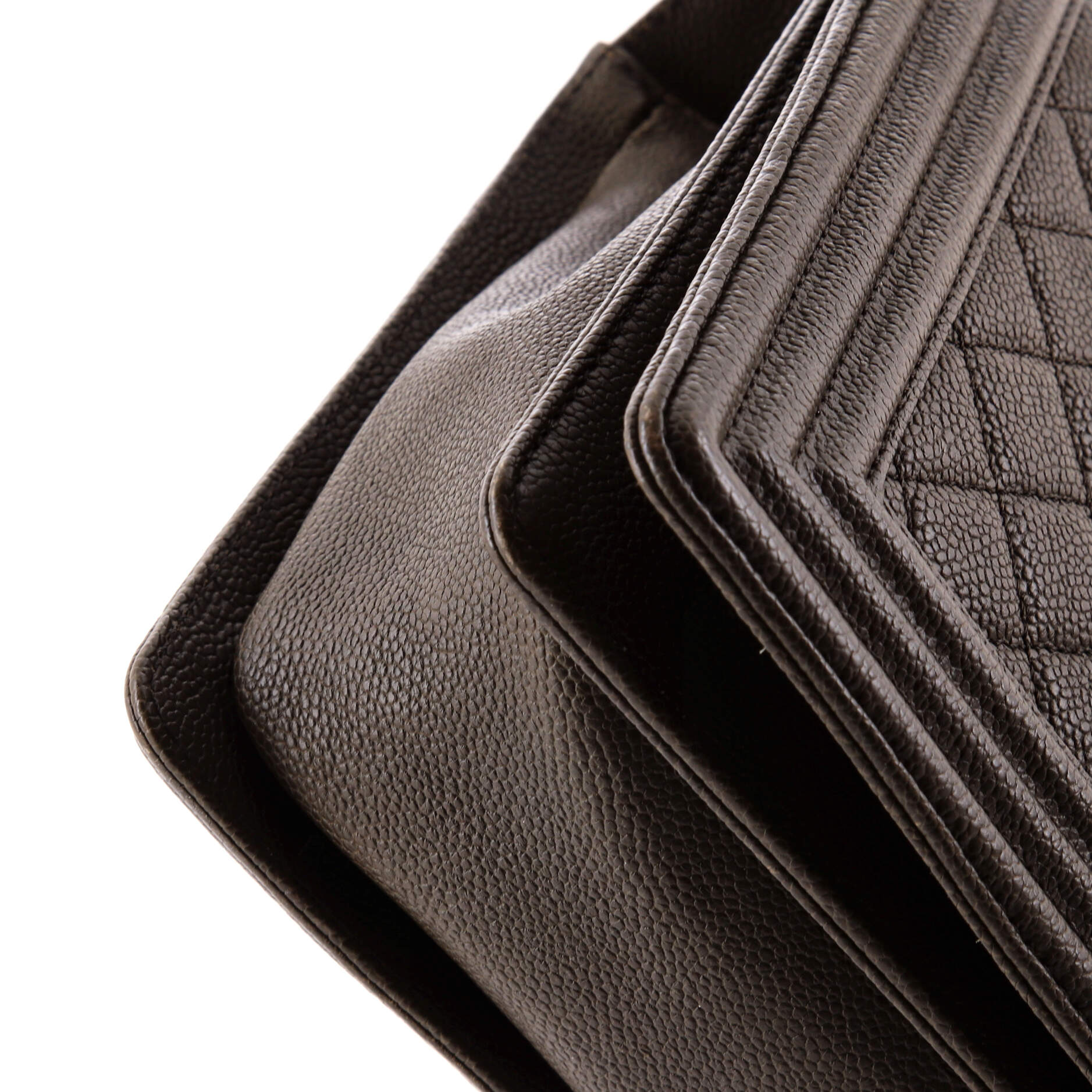 Boy Flap Bag Quilted Caviar New Medium