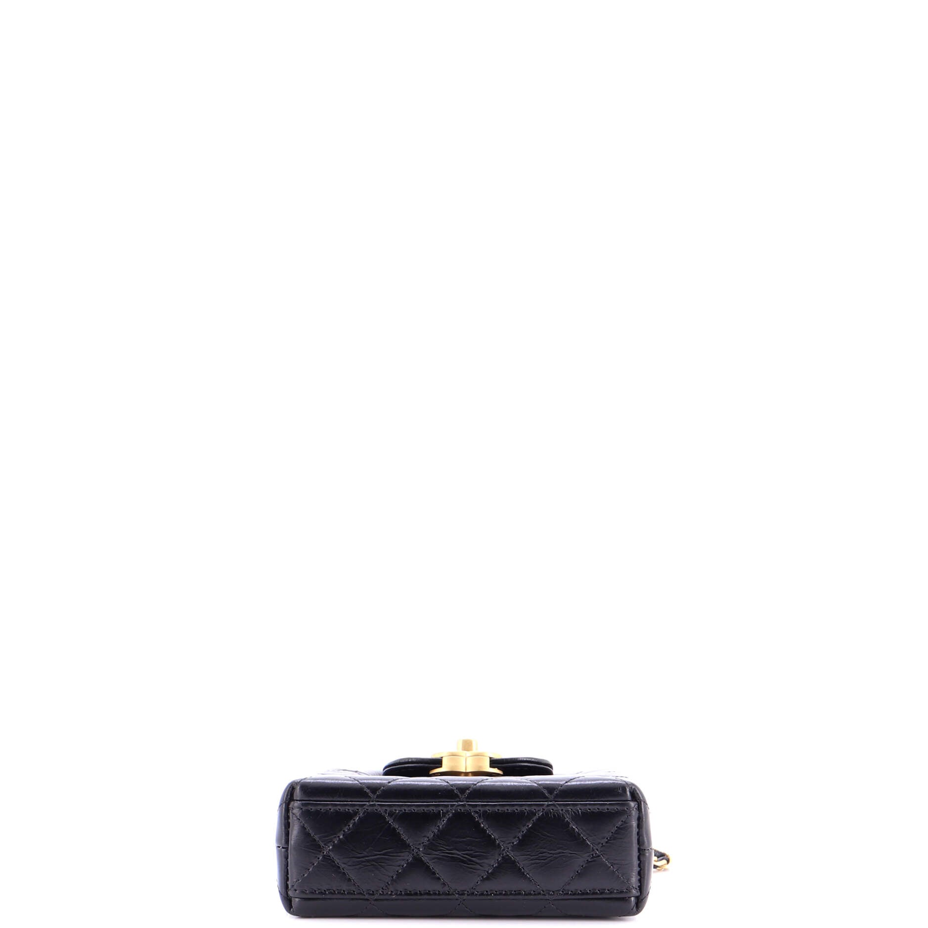 Kelly Top Handle Shopping Bag Quilted Shiny Aged Calfskin Nano