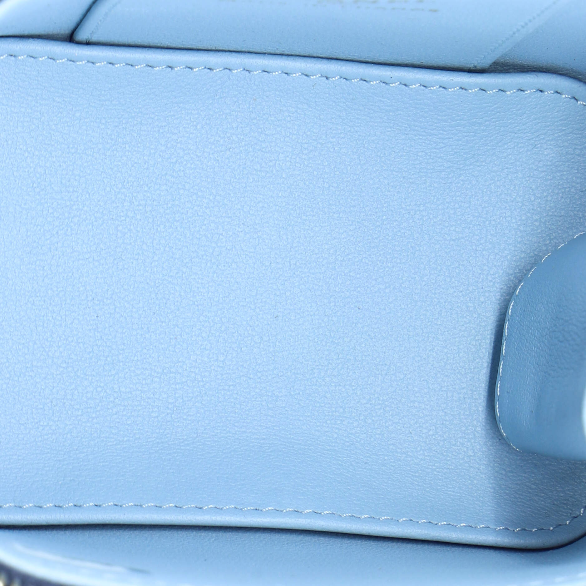 Classic Top Handle Vanity Case with Chain Quilted Lambskin Mini