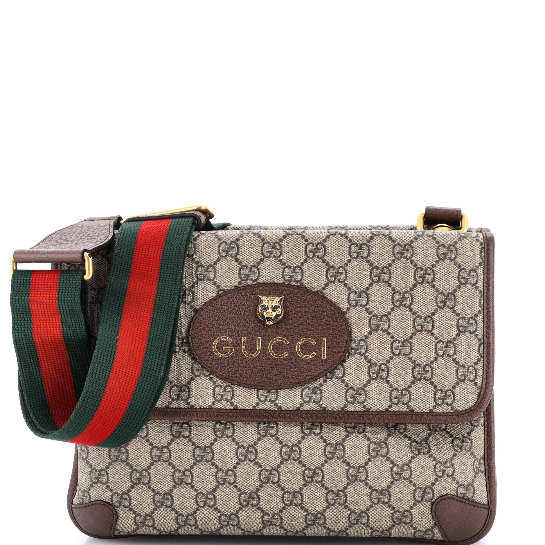 Neo Vintage Flap Messenger GG Coated Canvas Medium