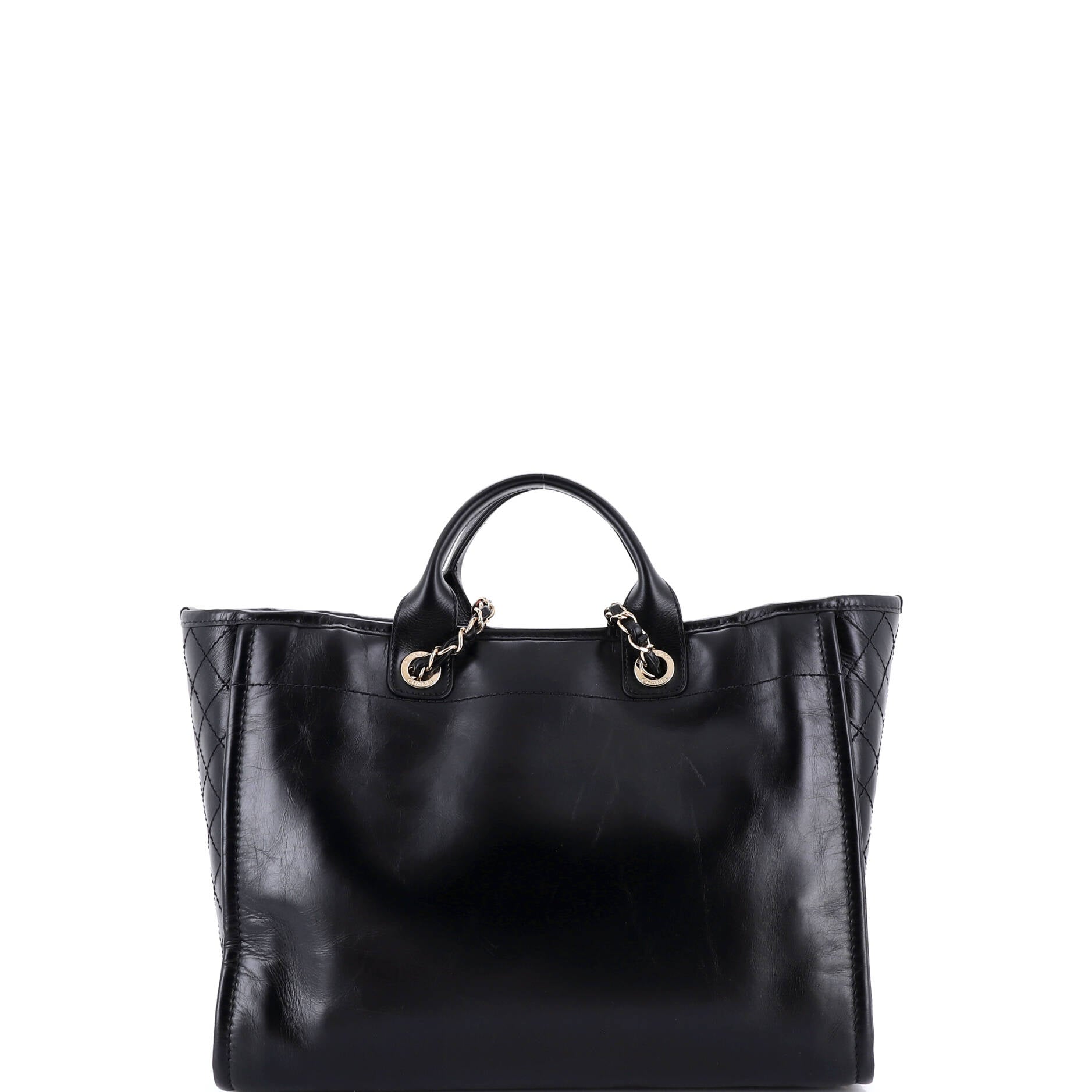 Deauville Tote Embellished Shiny Calfskin Medium