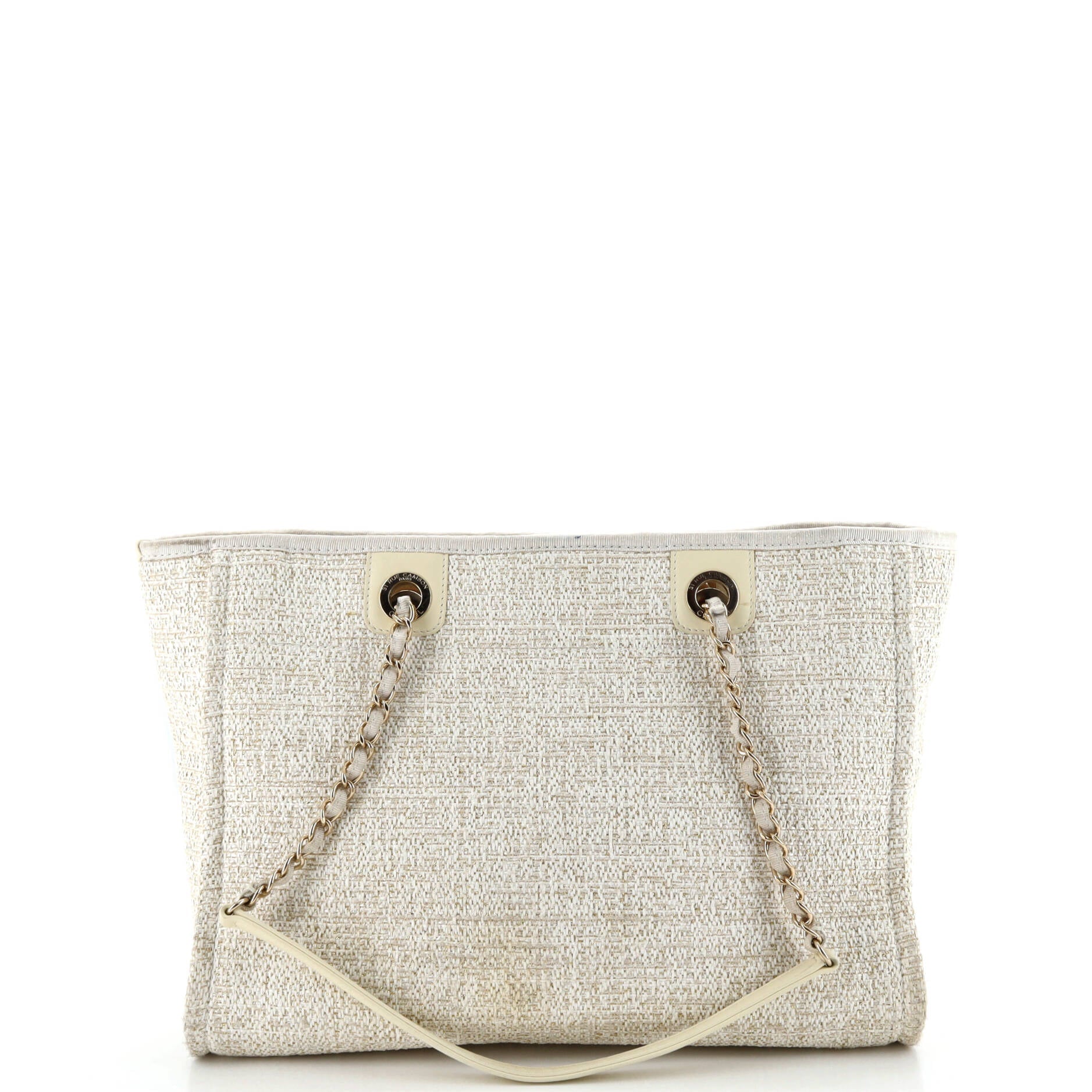 Deauville Tote Raffia with Glitter Detail Small