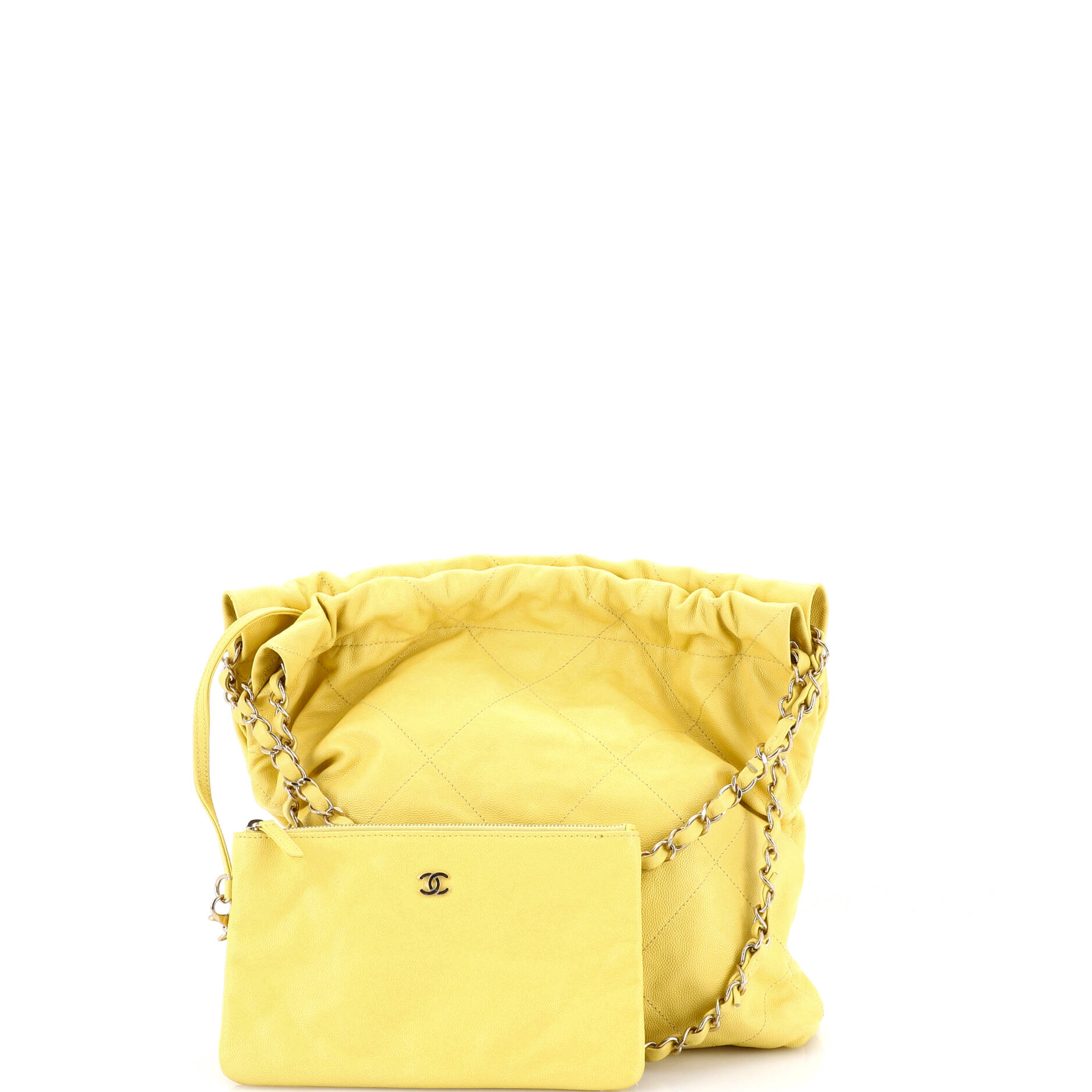 22 Chain Hobo Quilted Caviar Small