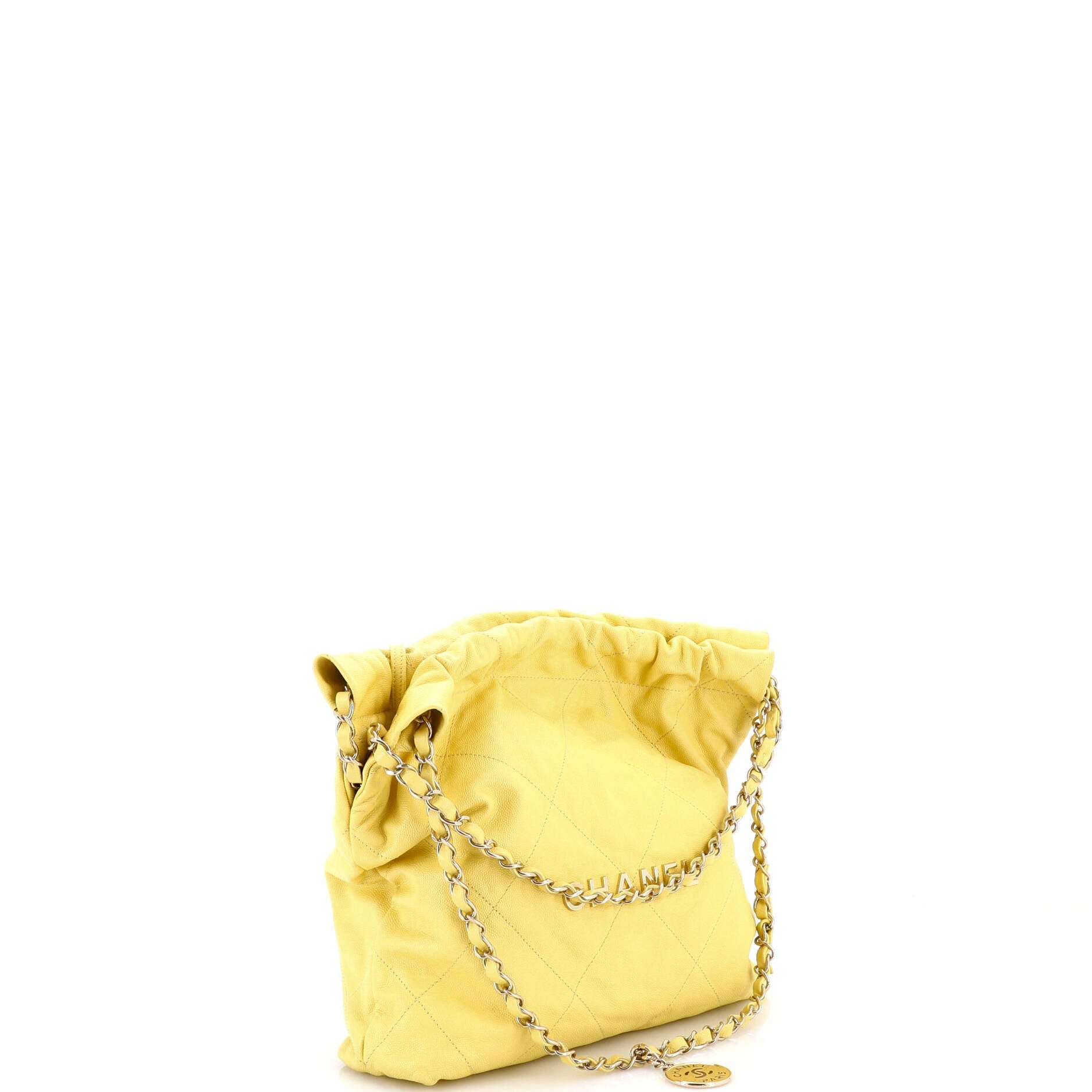 22 Chain Hobo Quilted Caviar Small
