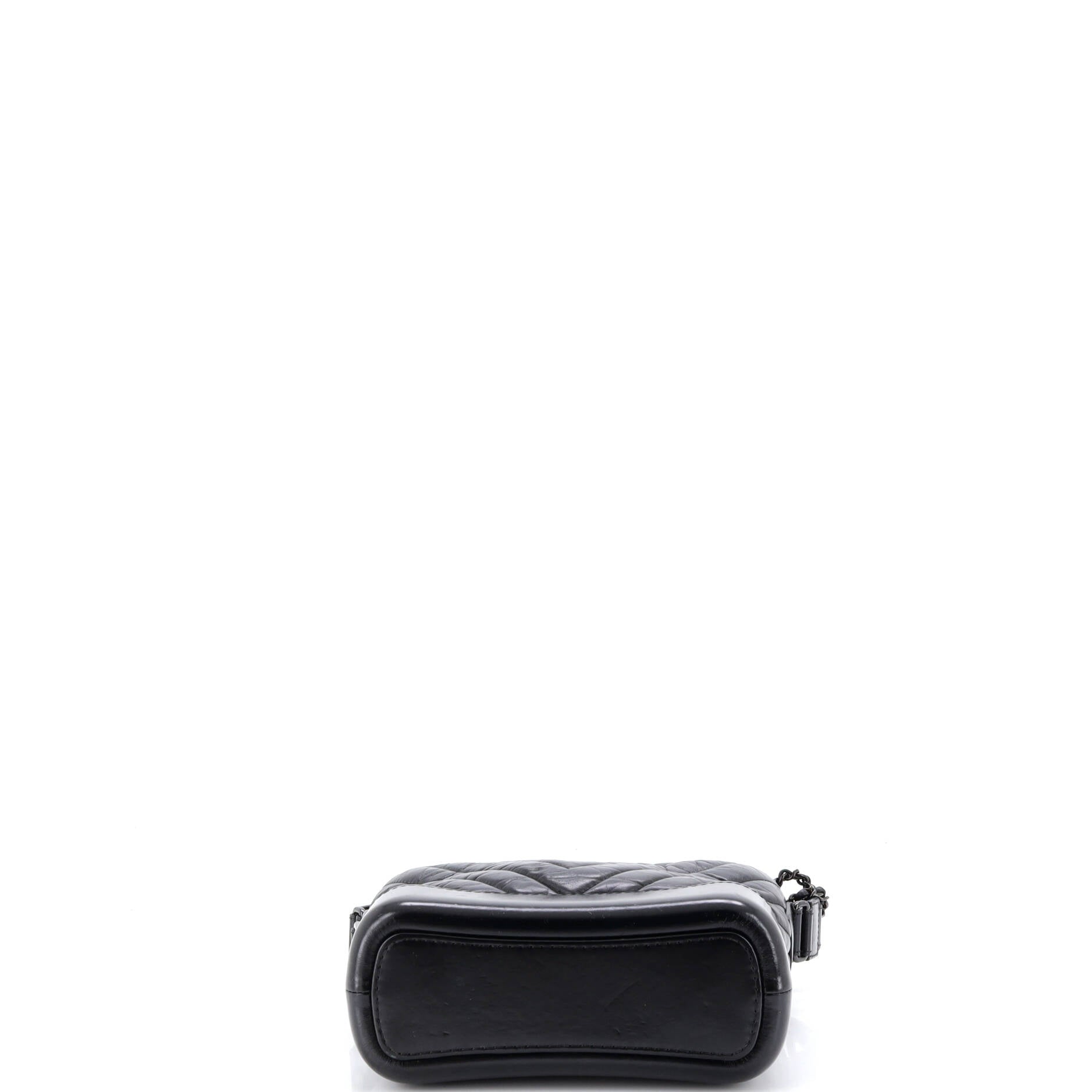 So Black Gabrielle Hobo Chevron Aged Calfskin Small