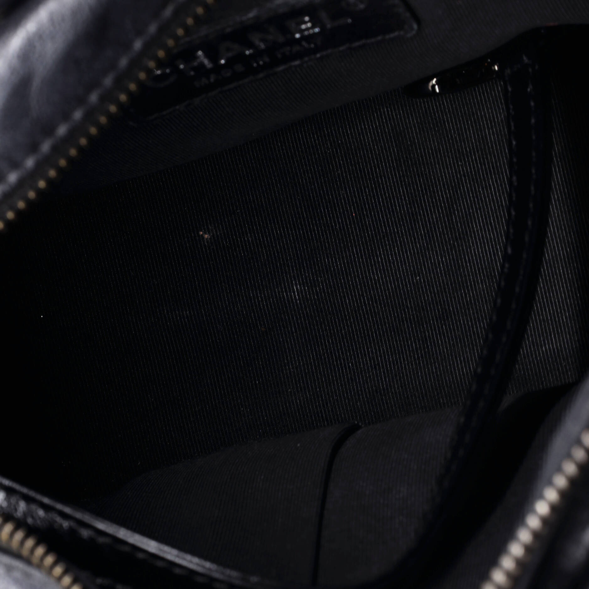 So Black Gabrielle Hobo Chevron Aged Calfskin Small