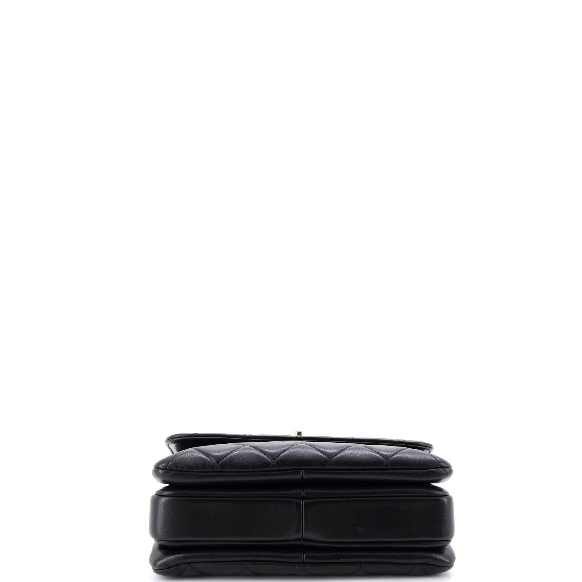 Trendy CC Top Handle Bag Quilted Lambskin Small