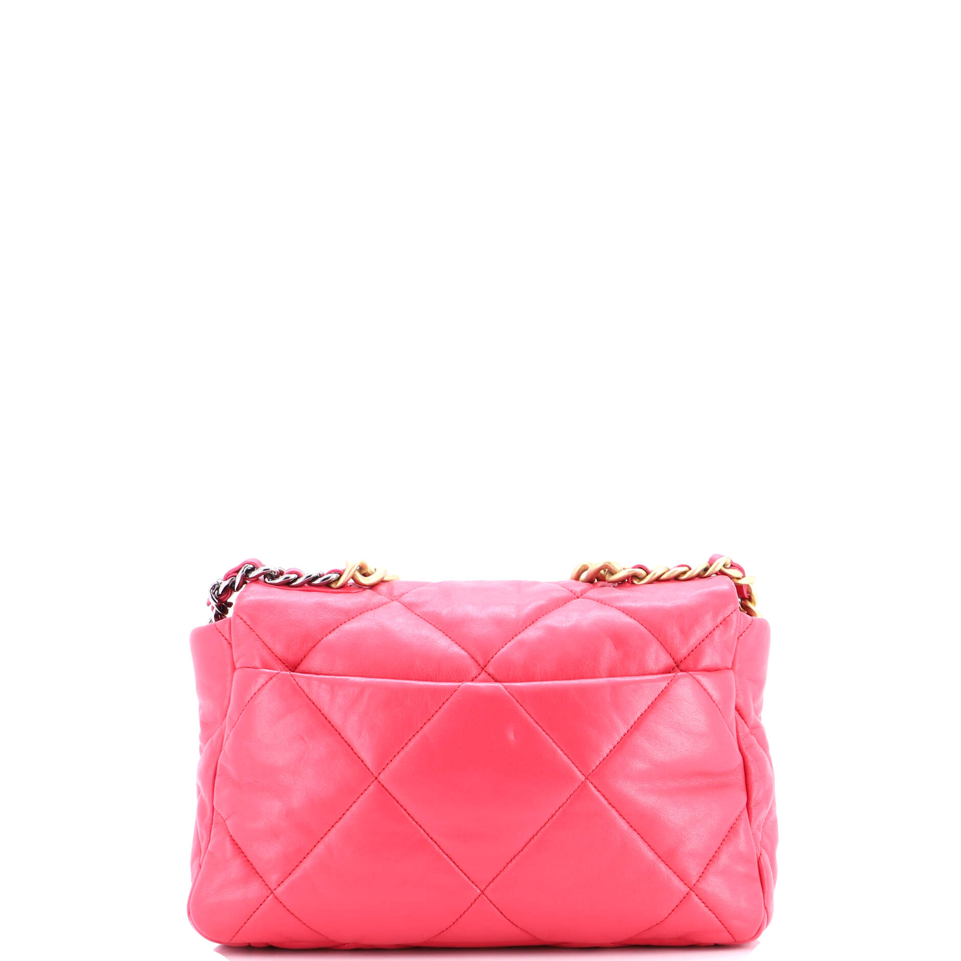 19 Flap Bag Quilted Leather Large