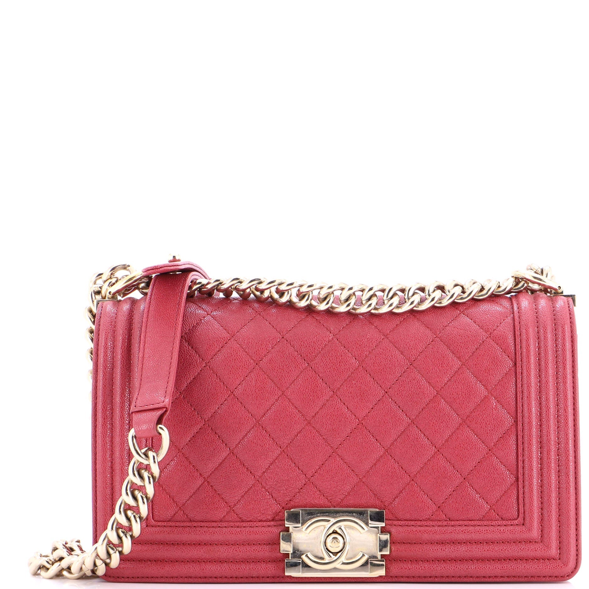 Boy Flap Bag Quilted Caviar Old Medium