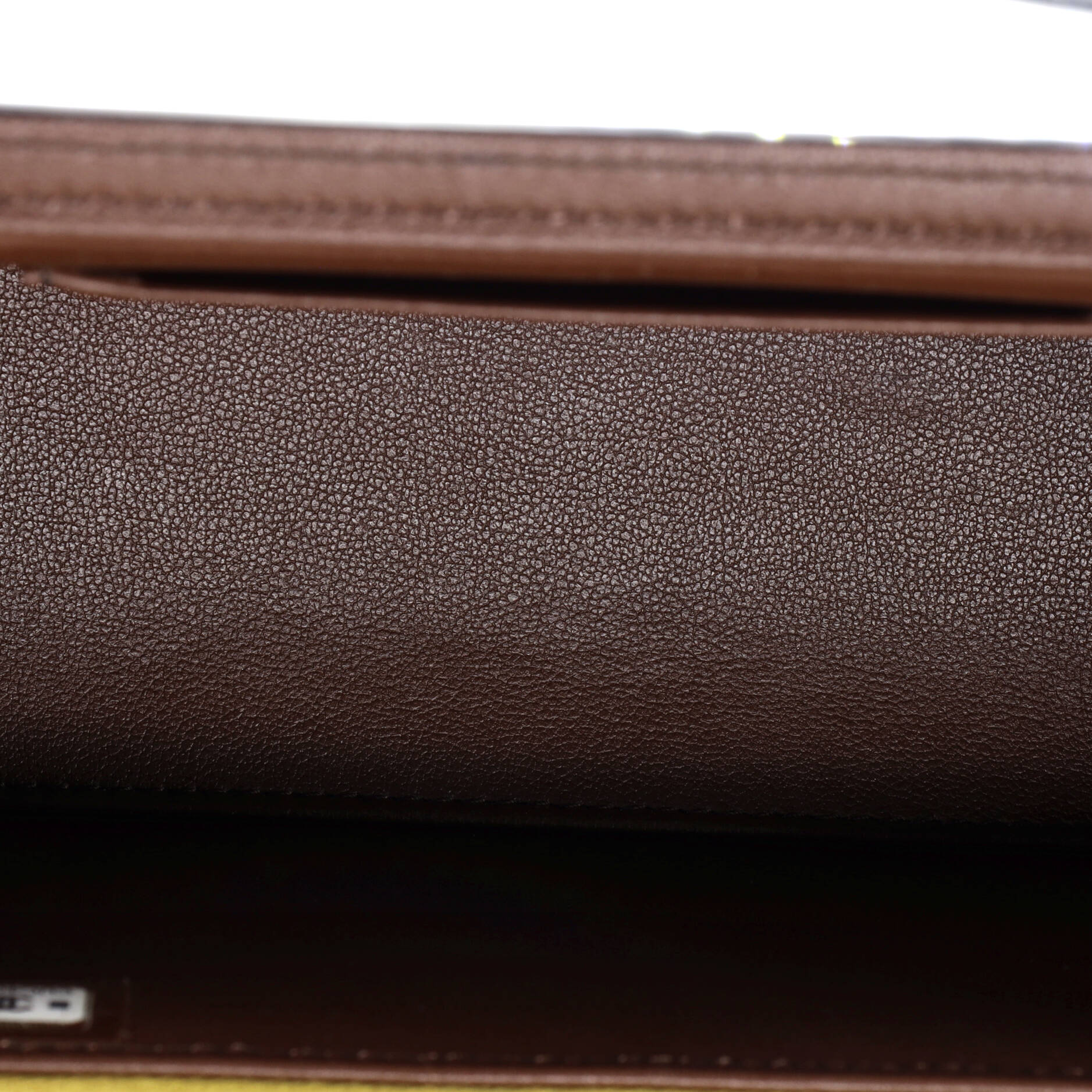 Classic Top Handle Vanity Case with Chain Quilted Lambskin Small