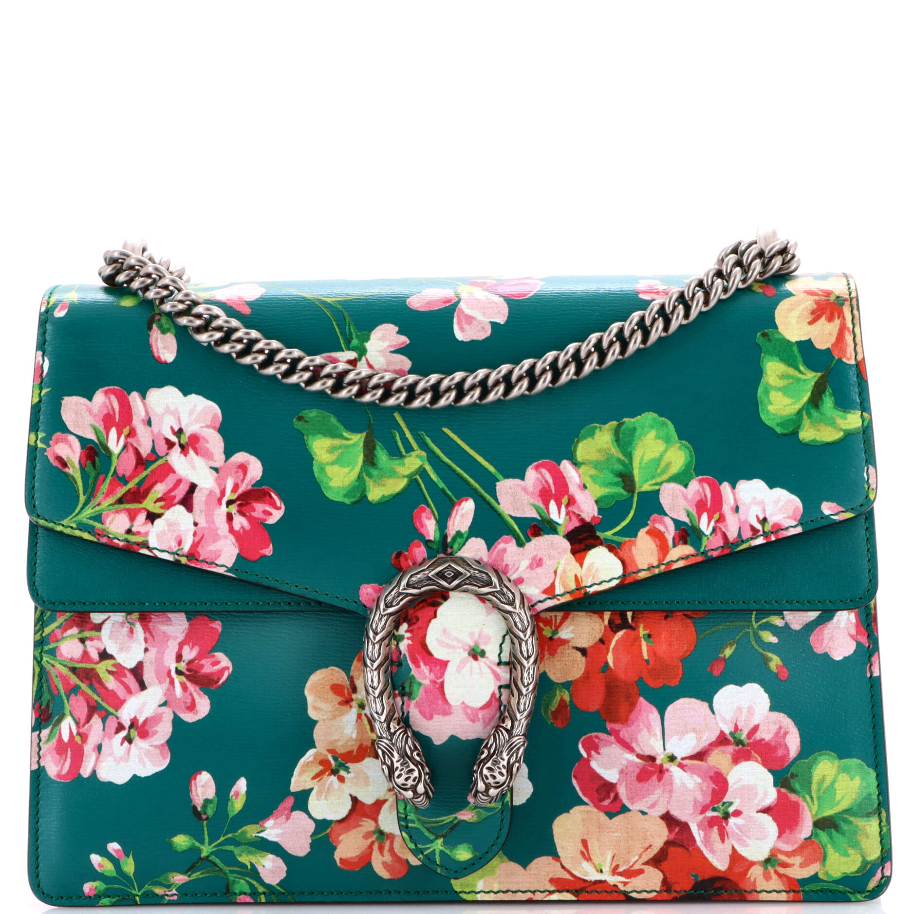 Dionysus Bag Blooms Print Leather Medium