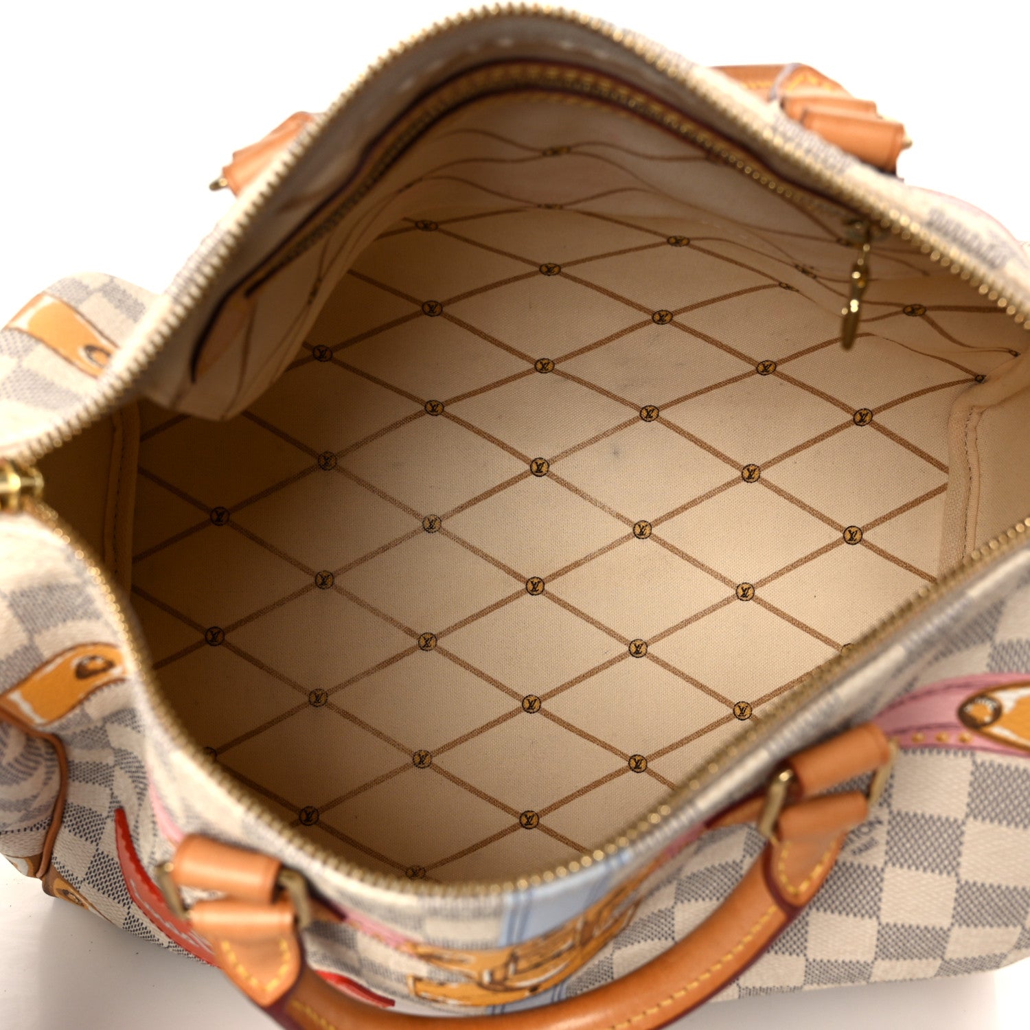 Damier Azur Summer Trunks Speedy Bandouliere 30