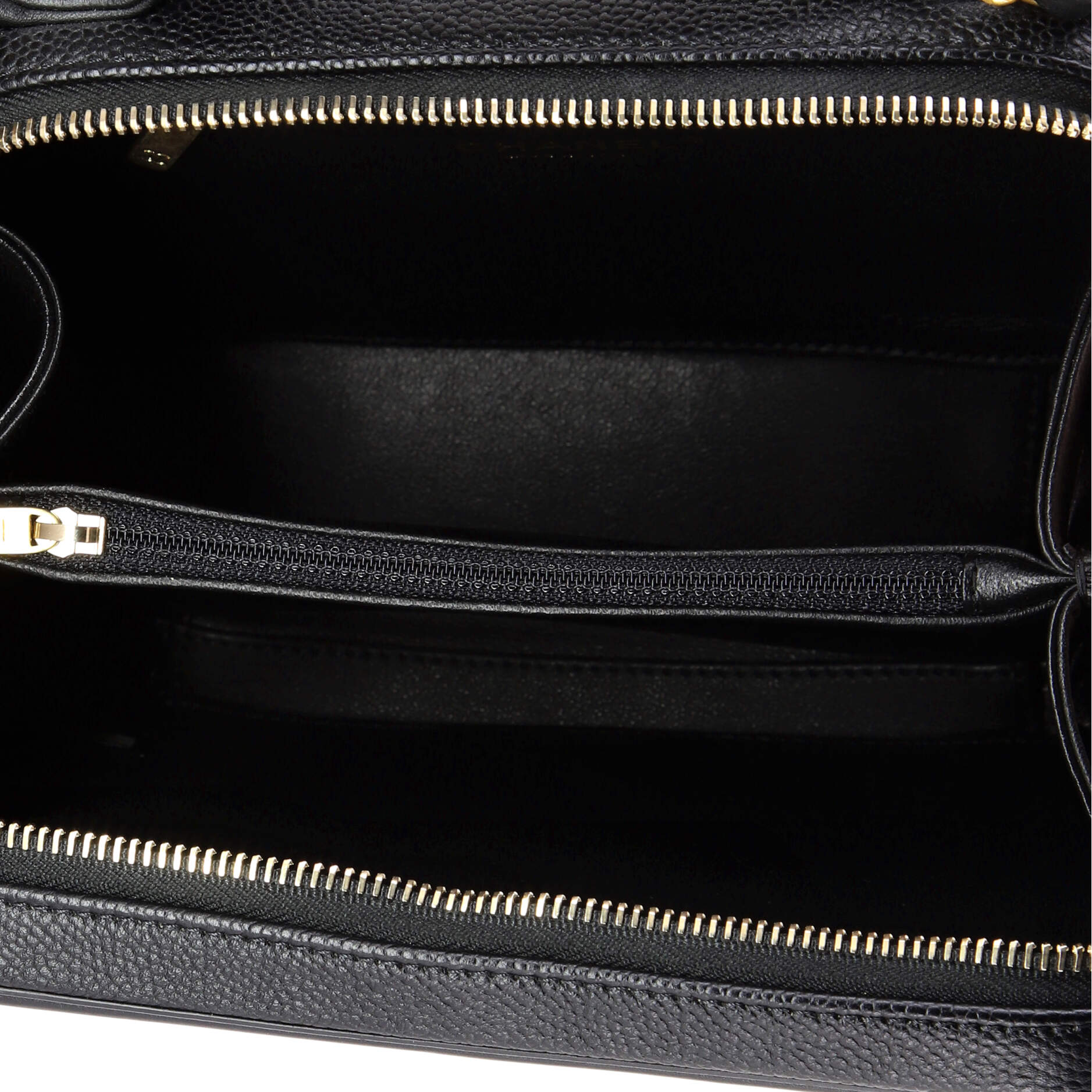 Filigree Vanity Case Quilted Caviar Medium