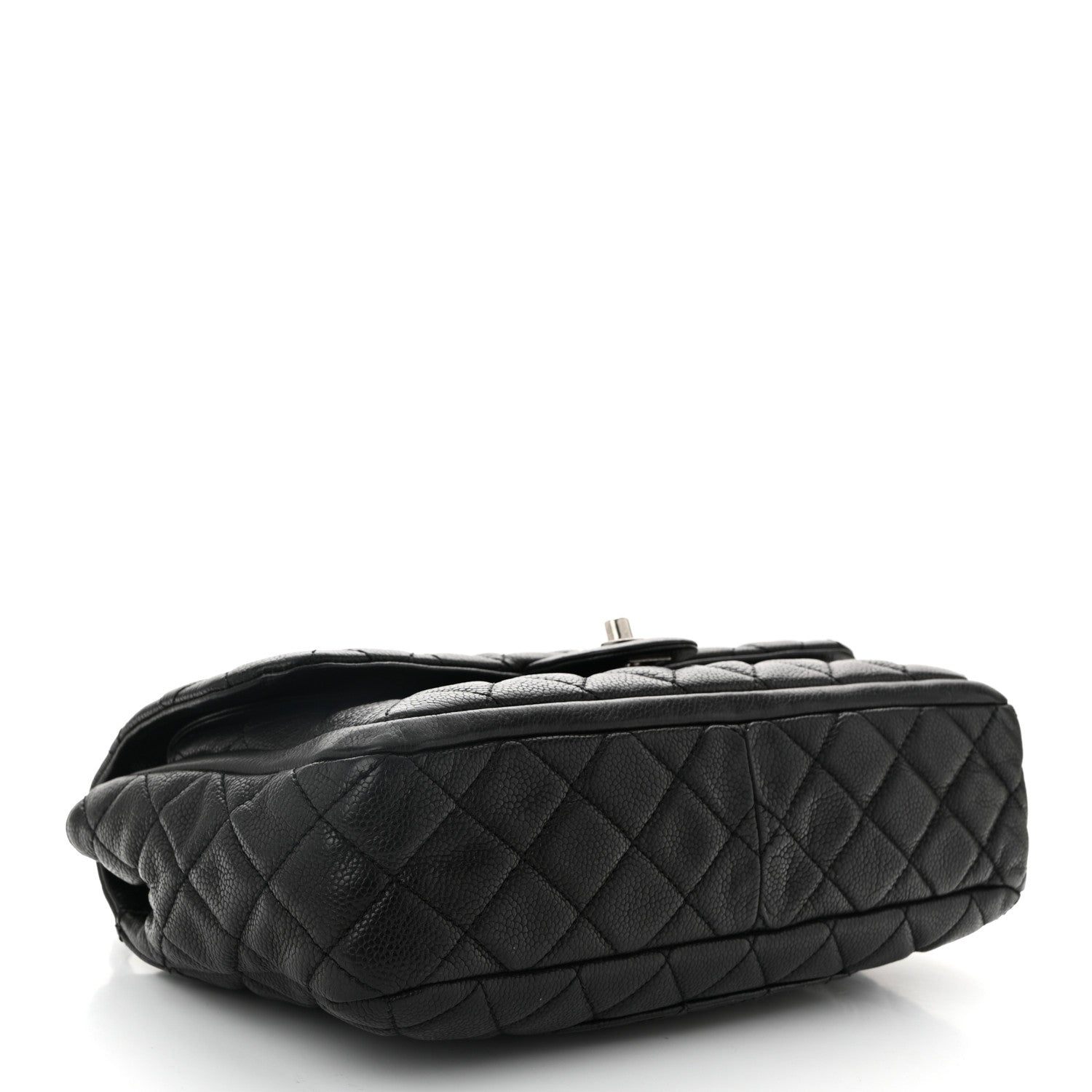 Caviar Quilted Large Now and Forever Flap Black