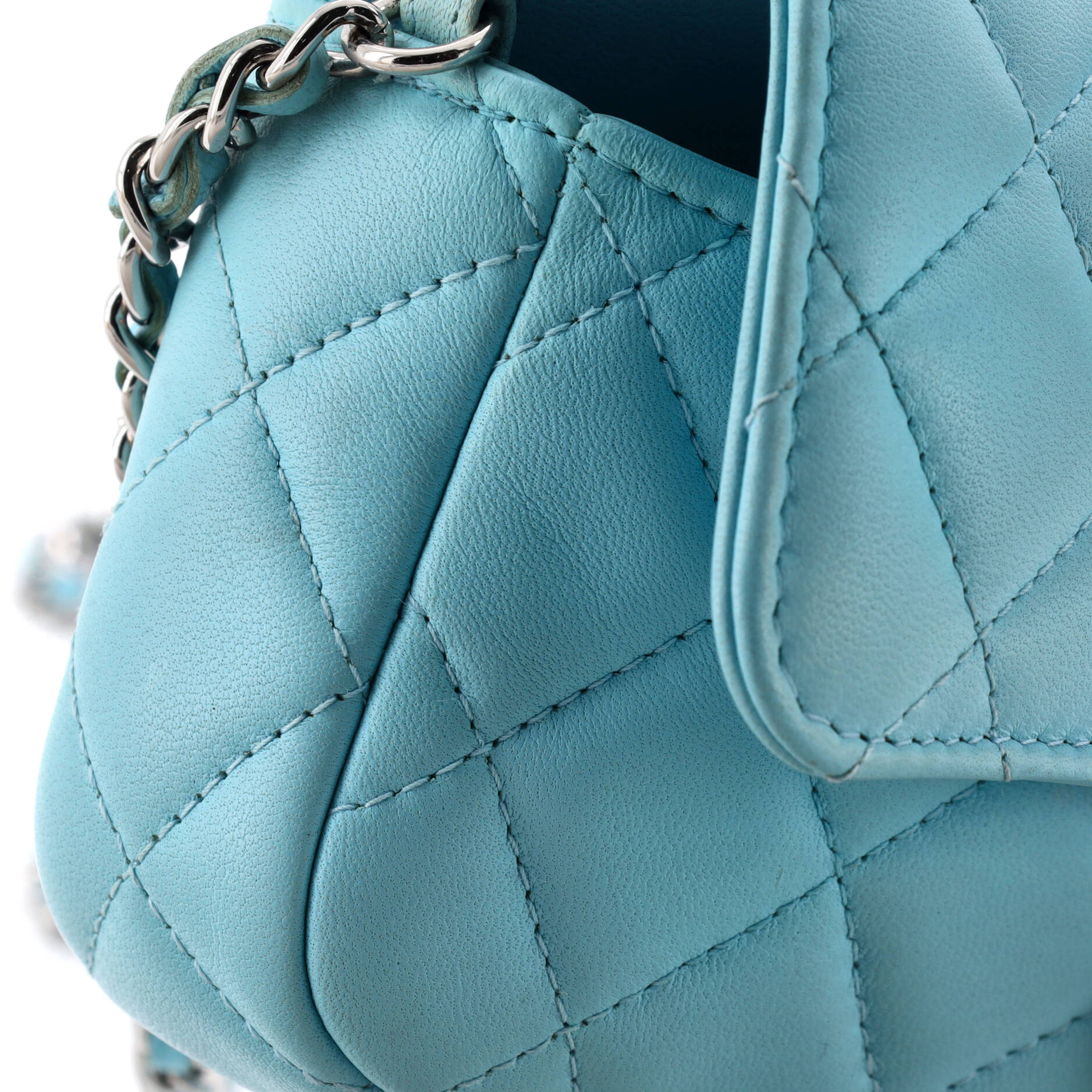 Classic Flap Phone Holder with Chain Quilted Lambskin