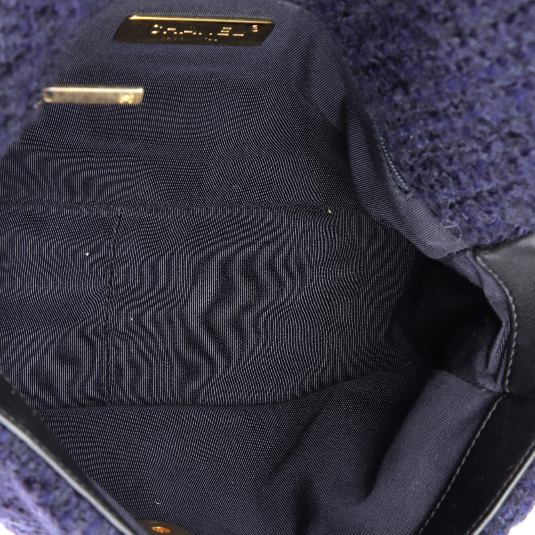 19 Flap Bag Quilted Tweed Medium
