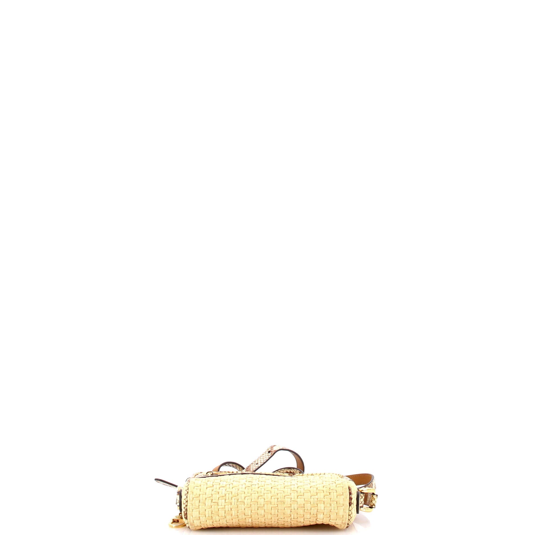 Ophidia Shoulder Bag Raffia with Snakeskin Mini