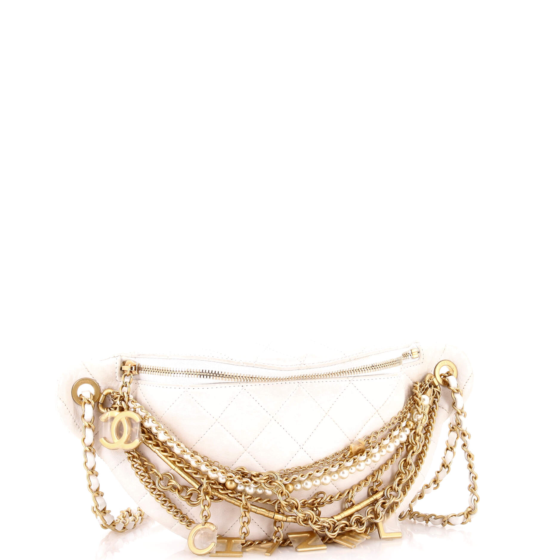 All About Chains Waist Bag Quilted Lambskin