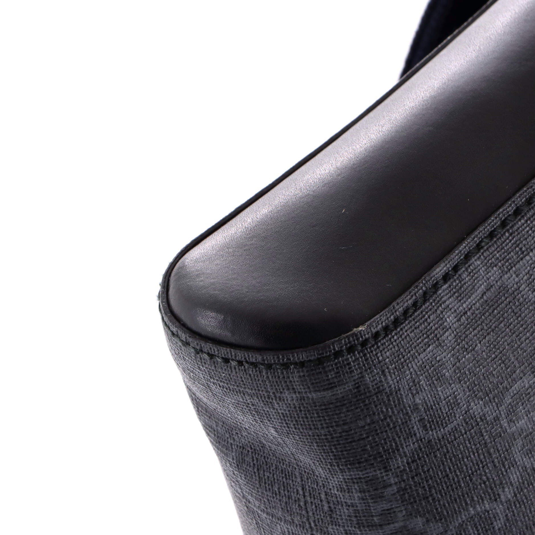 Web Strap Front Zip Messenger Bag GG Coated Canvas Medium