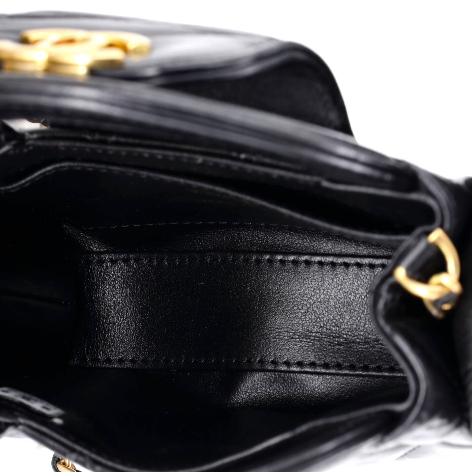 Kelly Top Handle Shopping Bag Quilted Shiny Aged Calfskin Nano