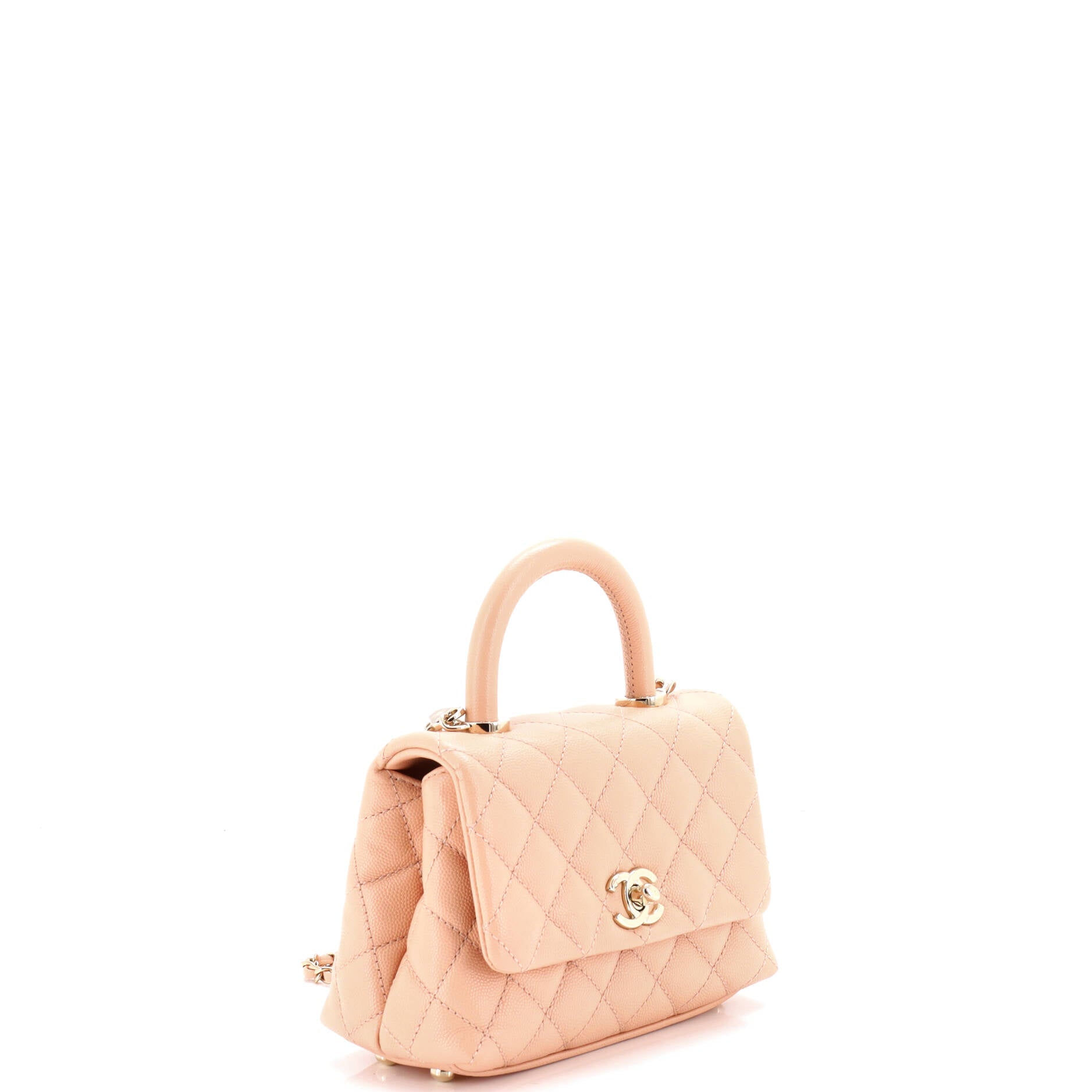 Coco Top Handle Bag Quilted Caviar Extra Mini