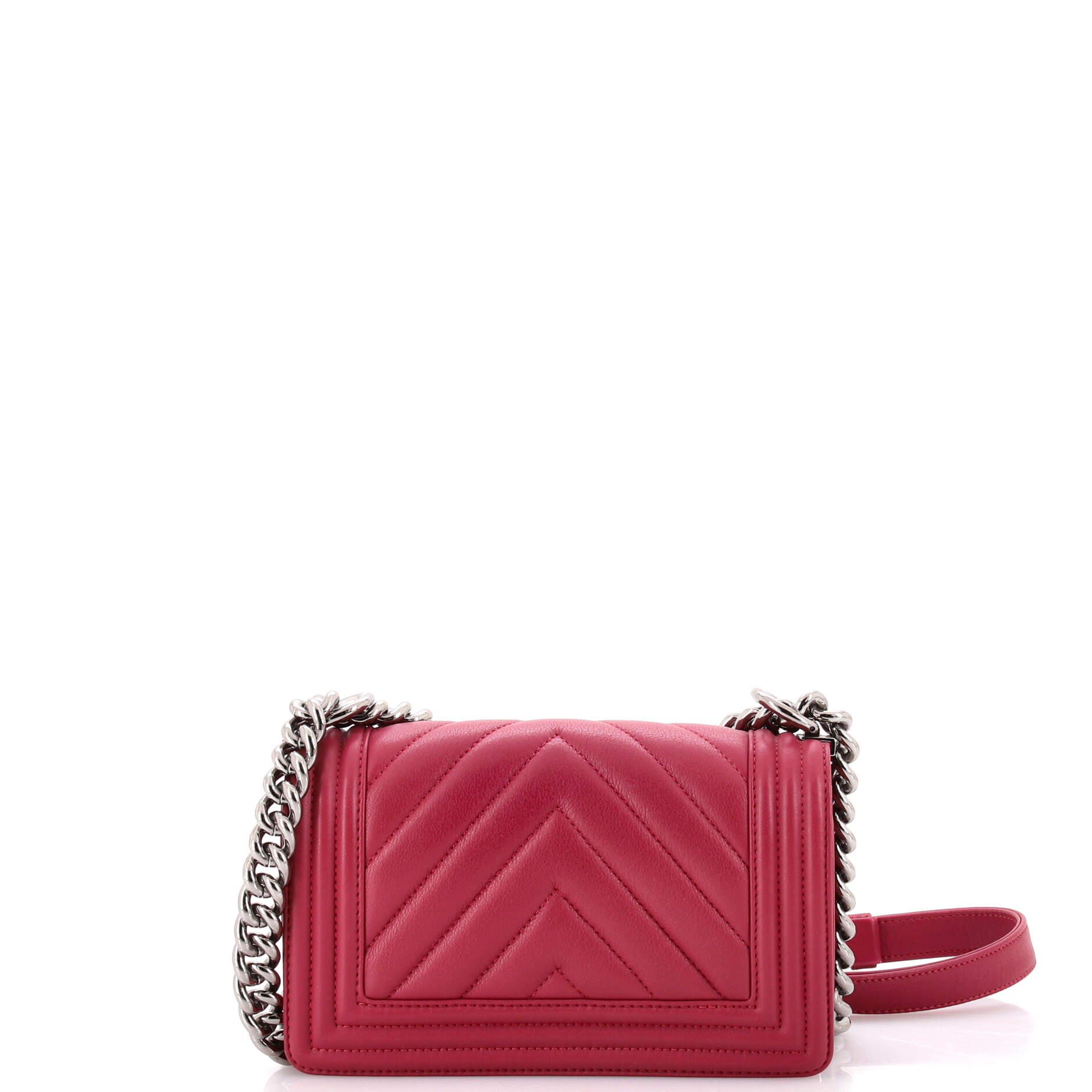Boy Flap Bag Chevron Calfskin Small