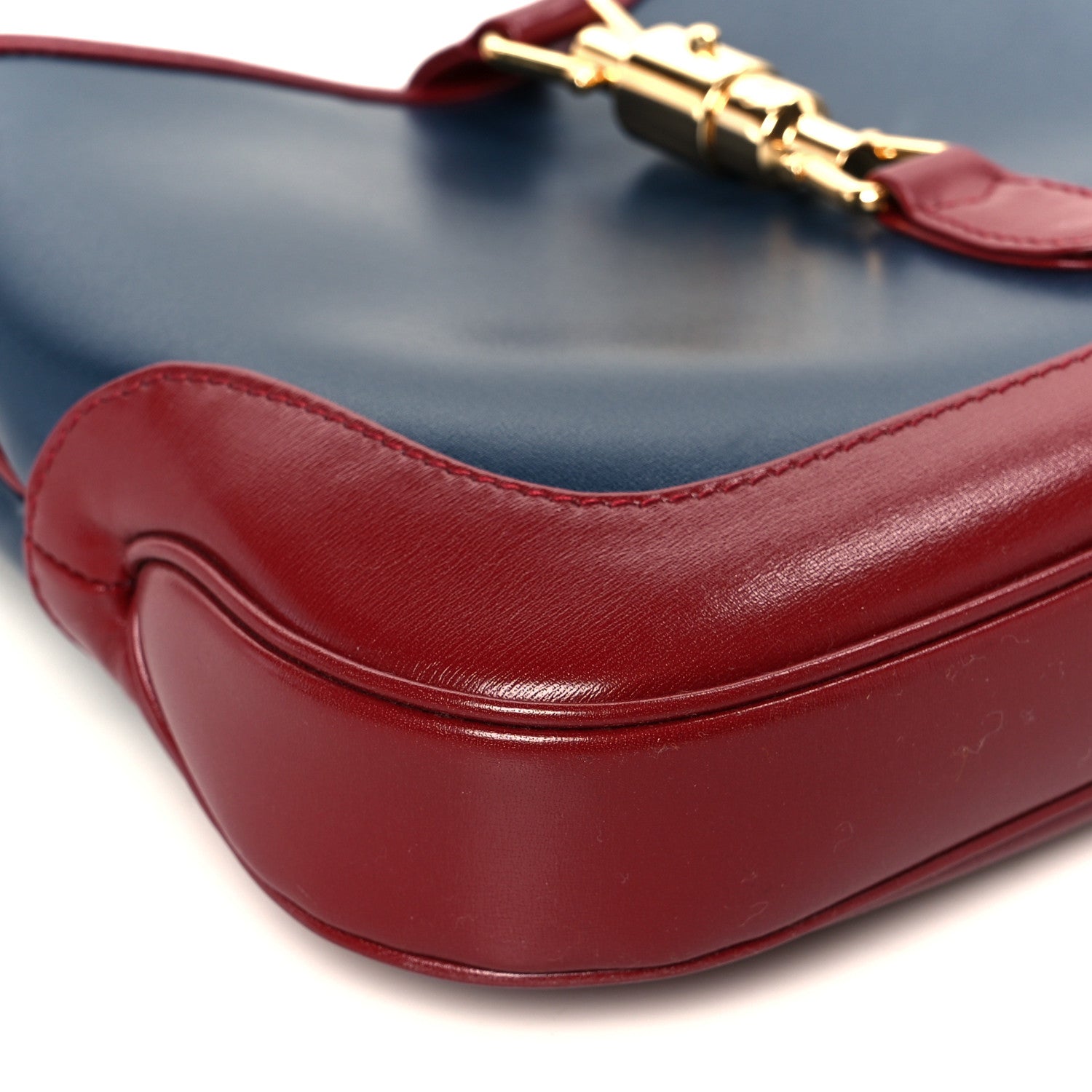 Boarded Dyana Lux Calfskin Bi-Color Small Jackie 1961 Hobo Blue Agata New Cherry Red