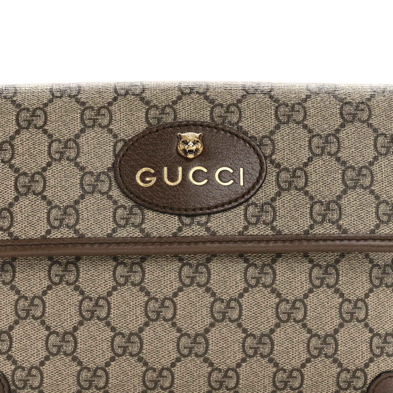 GG Supreme Monogram Neo Vintage Web Belt Bag Brown