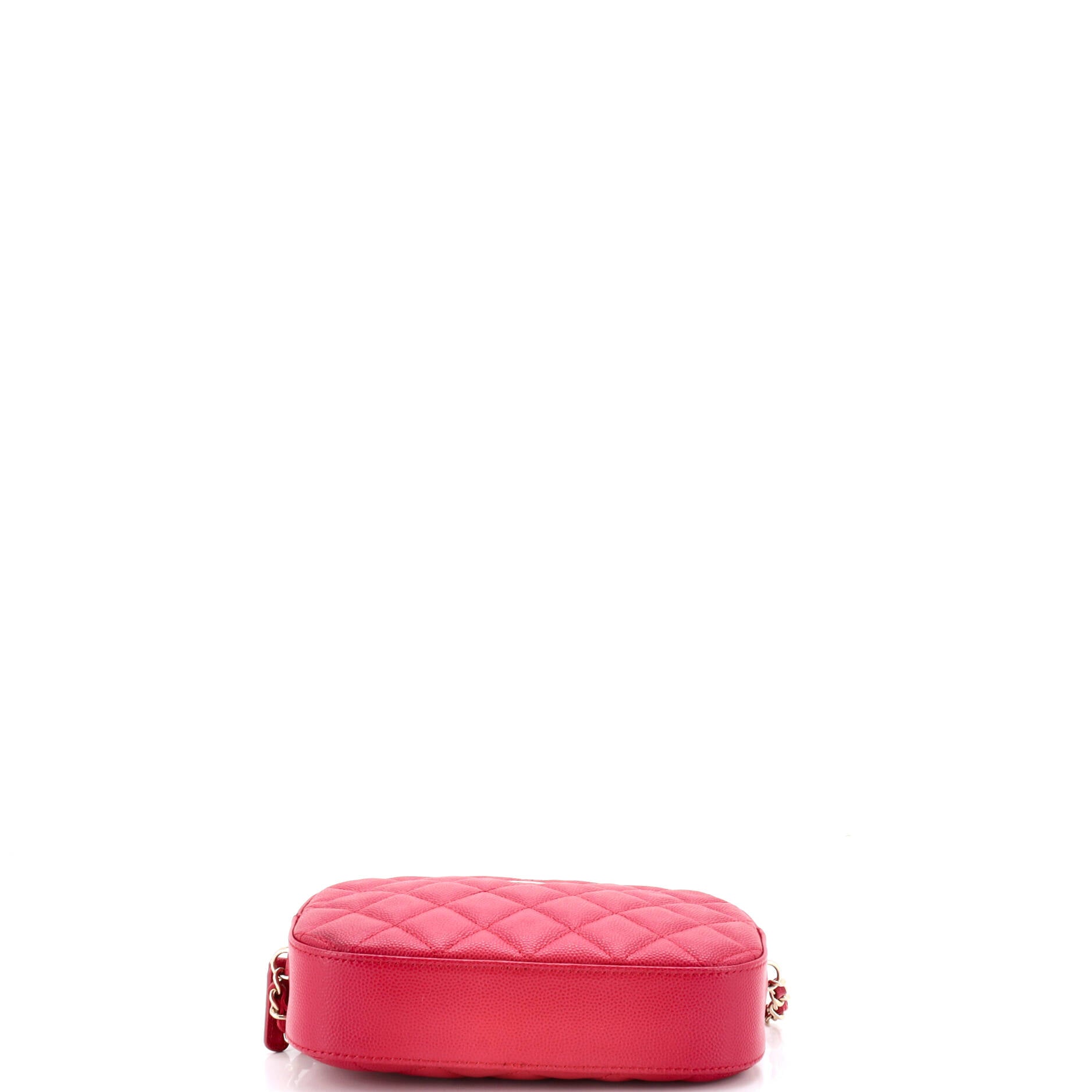 Zip Around Chain Camera Case Quilted Caviar Mini