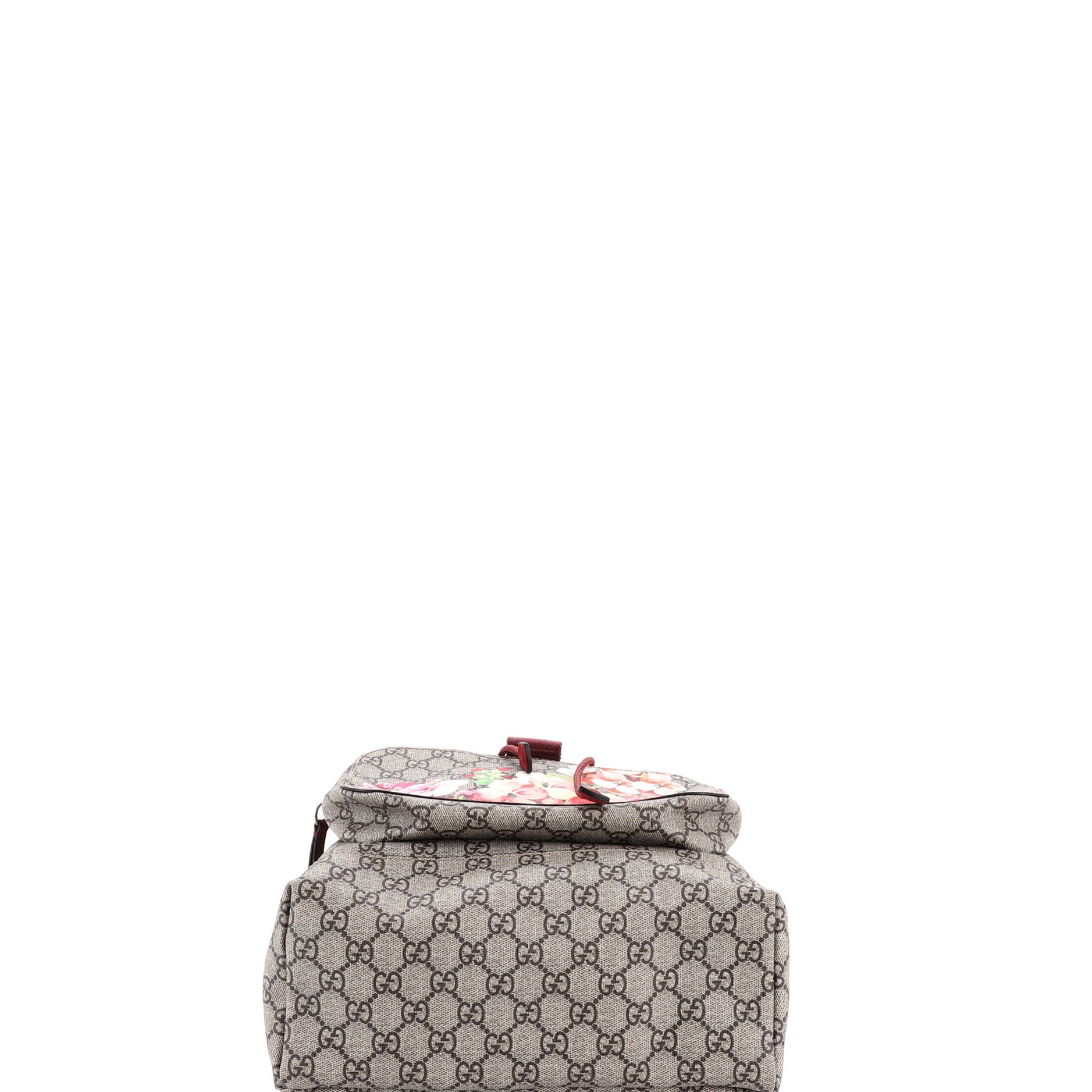 Buckle Backpack Blooms Print GG Coated Canvas Medium