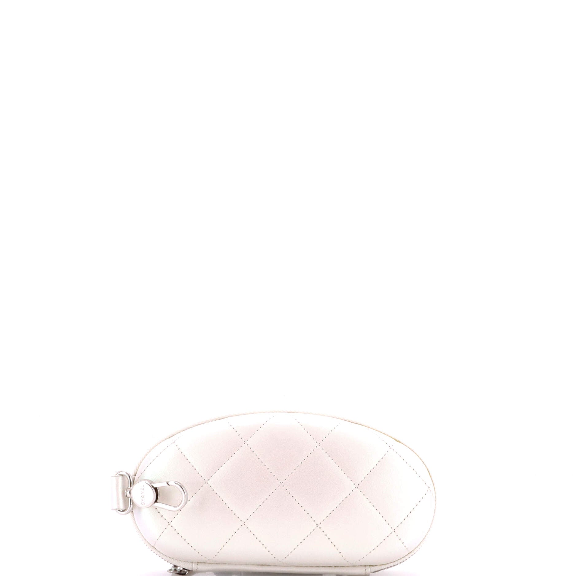 Zip Around Sunglasses Case with Chain Iridescent Lambskin