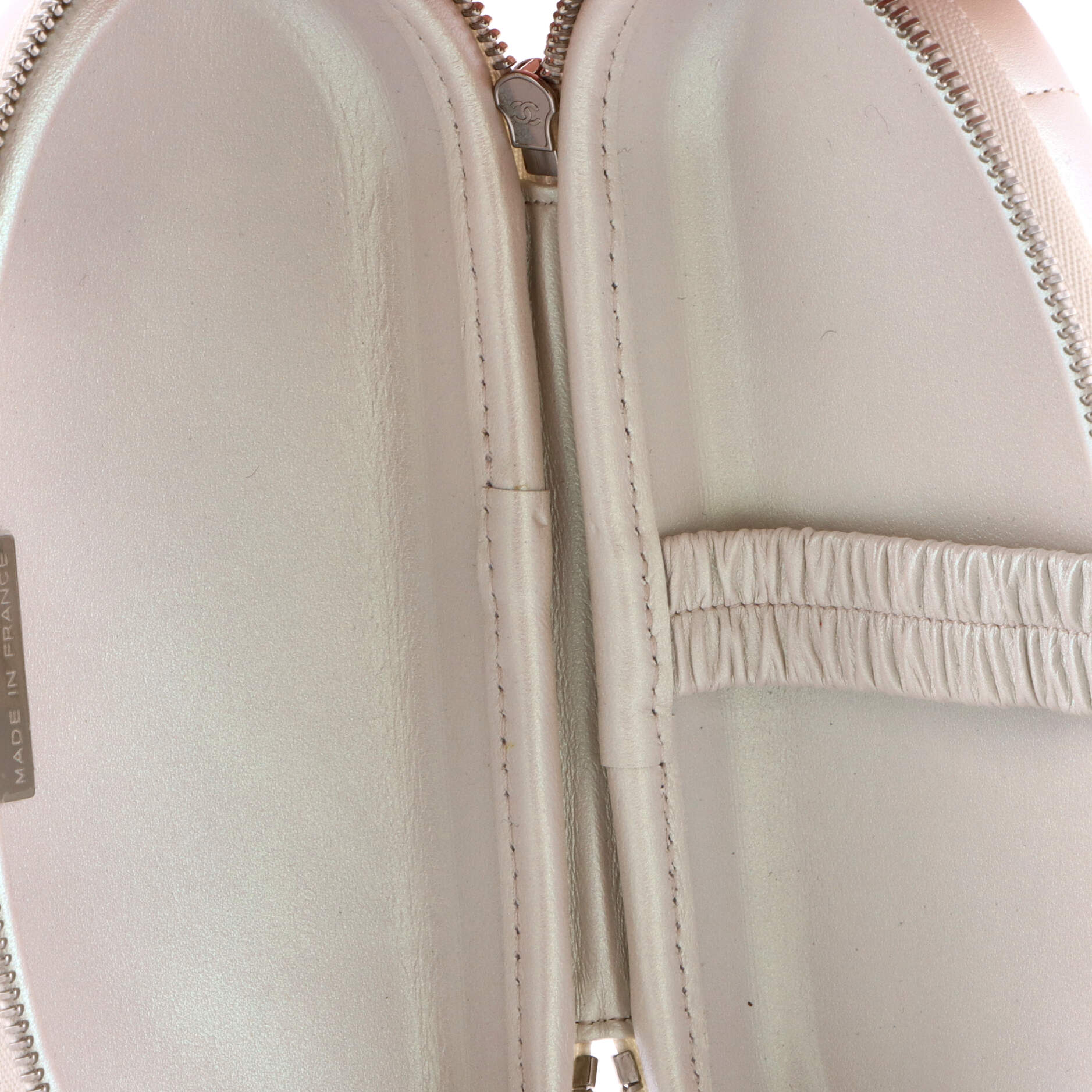 Zip Around Sunglasses Case with Chain Iridescent Lambskin