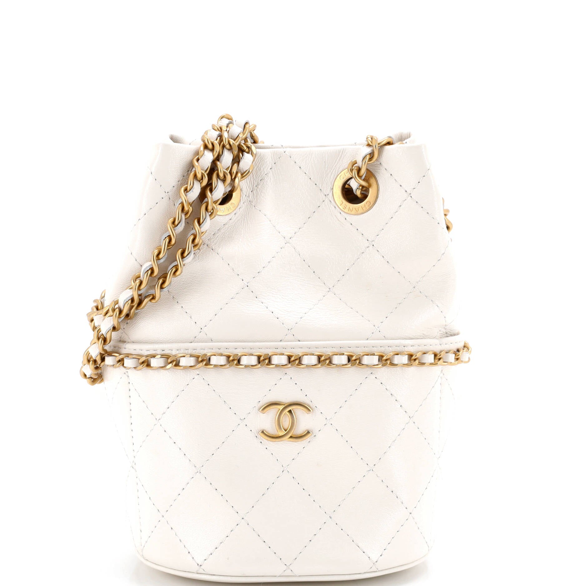 Nauticoco Bucket Bag Quilted Shiny Lambskin Mini