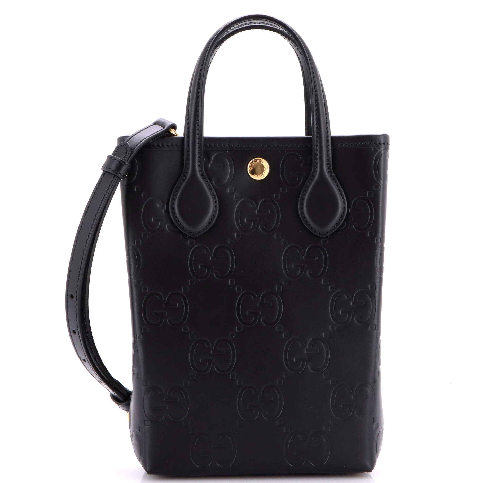 Vertical Tote GG Embossed Leather Mini
