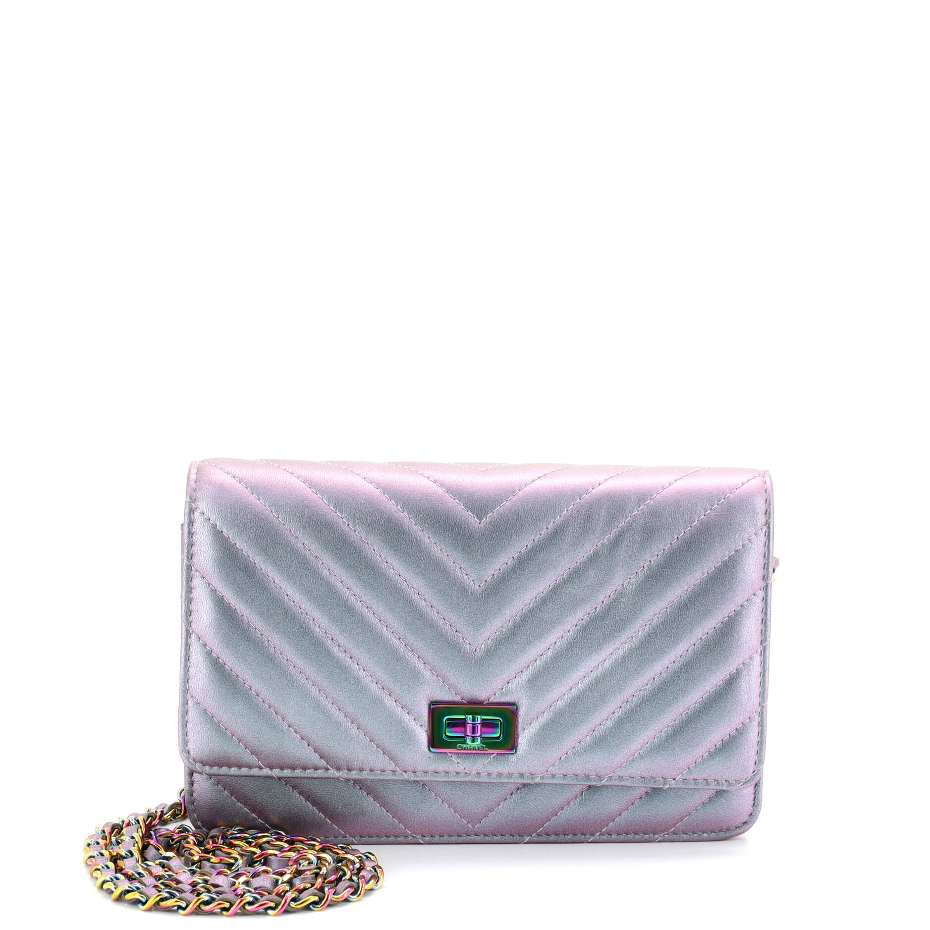 Reissue 2.55 Wallet on Chain Chevron Lambskin
