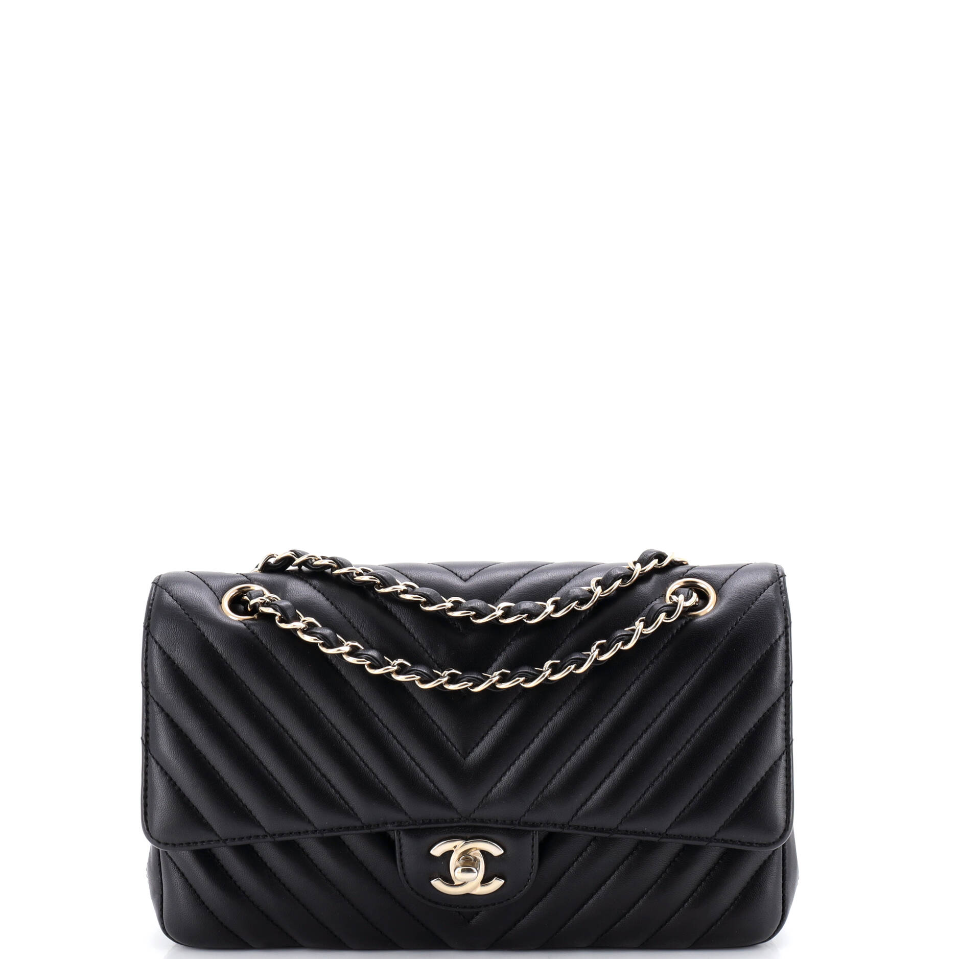 Classic Double Flap Bag Chevron Lambskin Medium