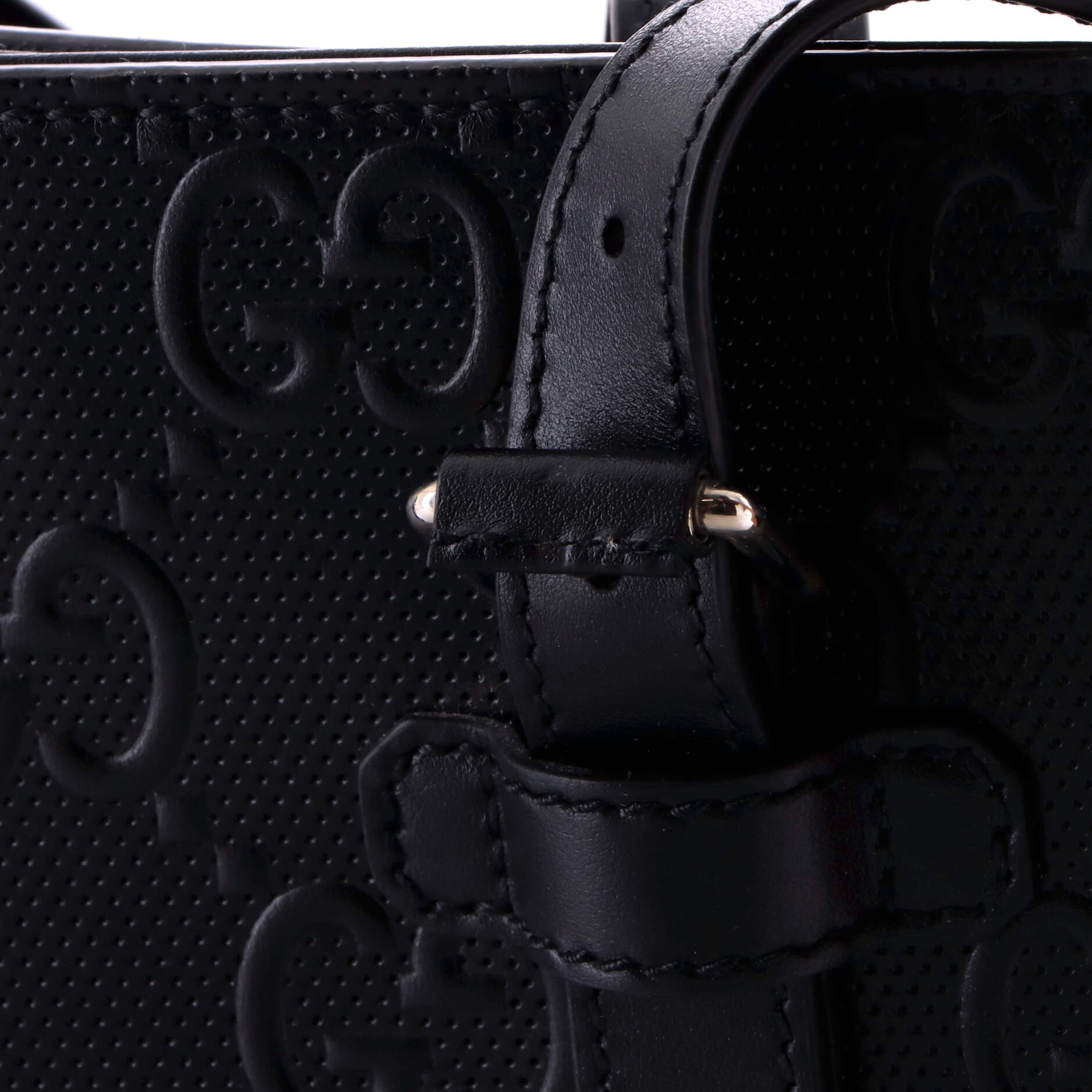 Tote Bag GG Embossed Perforated Leather