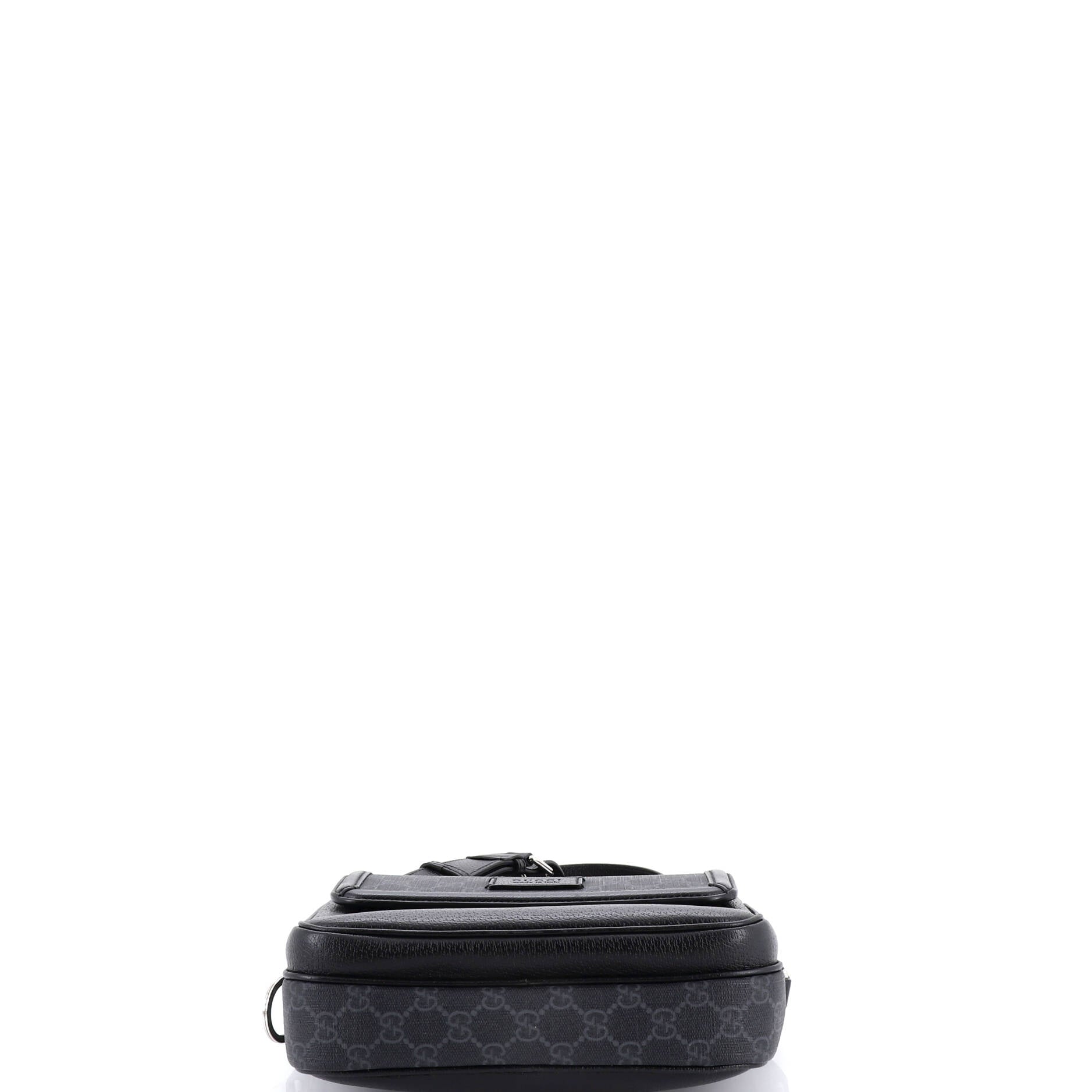 Front Pocket Crossbody Messenger Leather with GG Coated Canvas Small