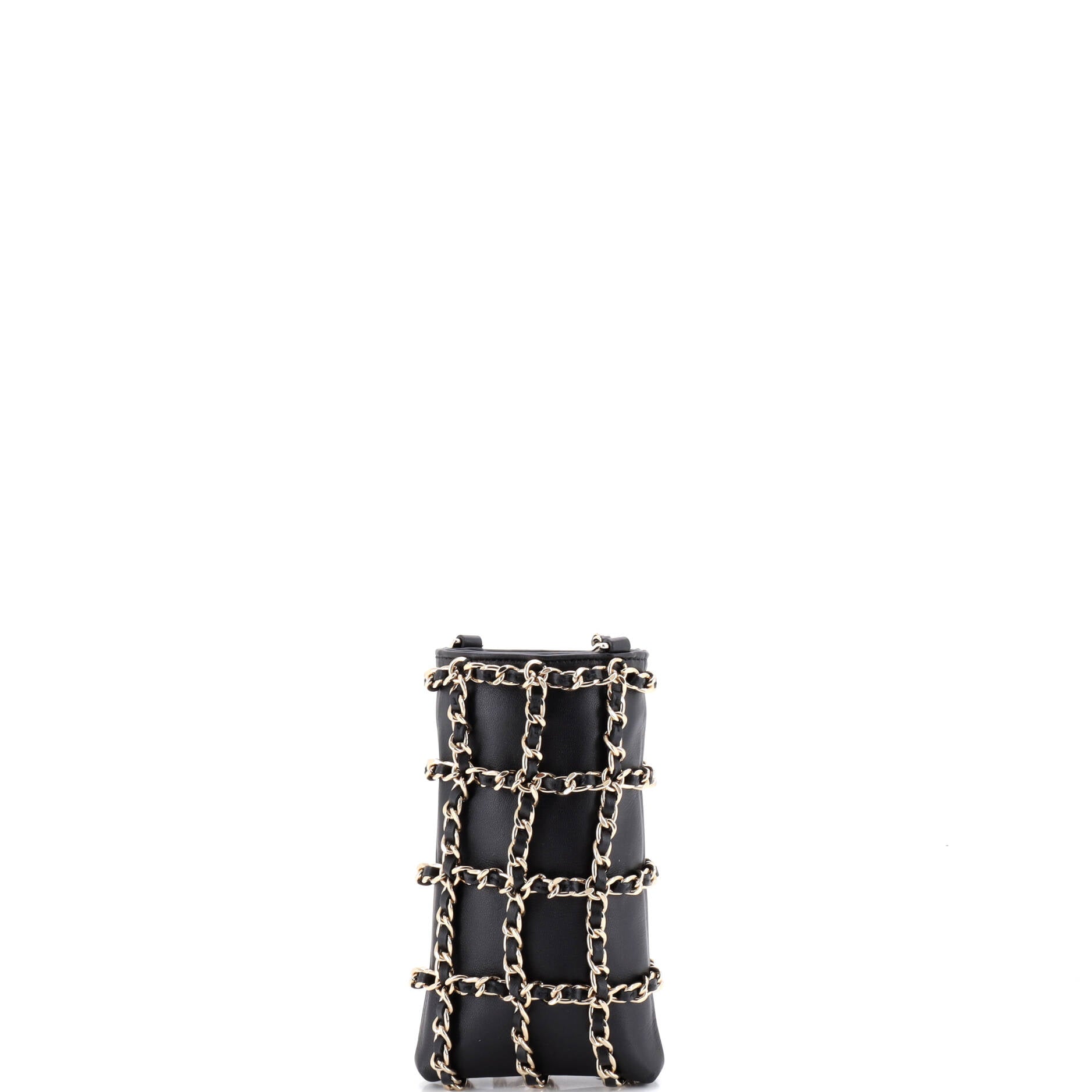 Tech Me Out Clutch With Chain Lambskin