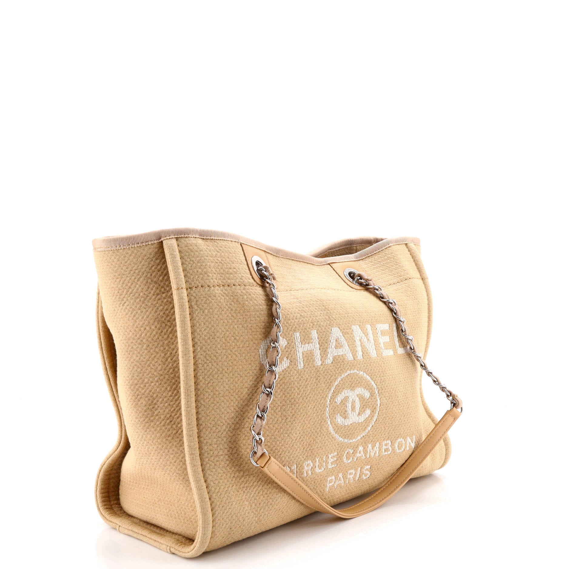 Deauville NM Chain Handle Tote Mixed Fibers Small