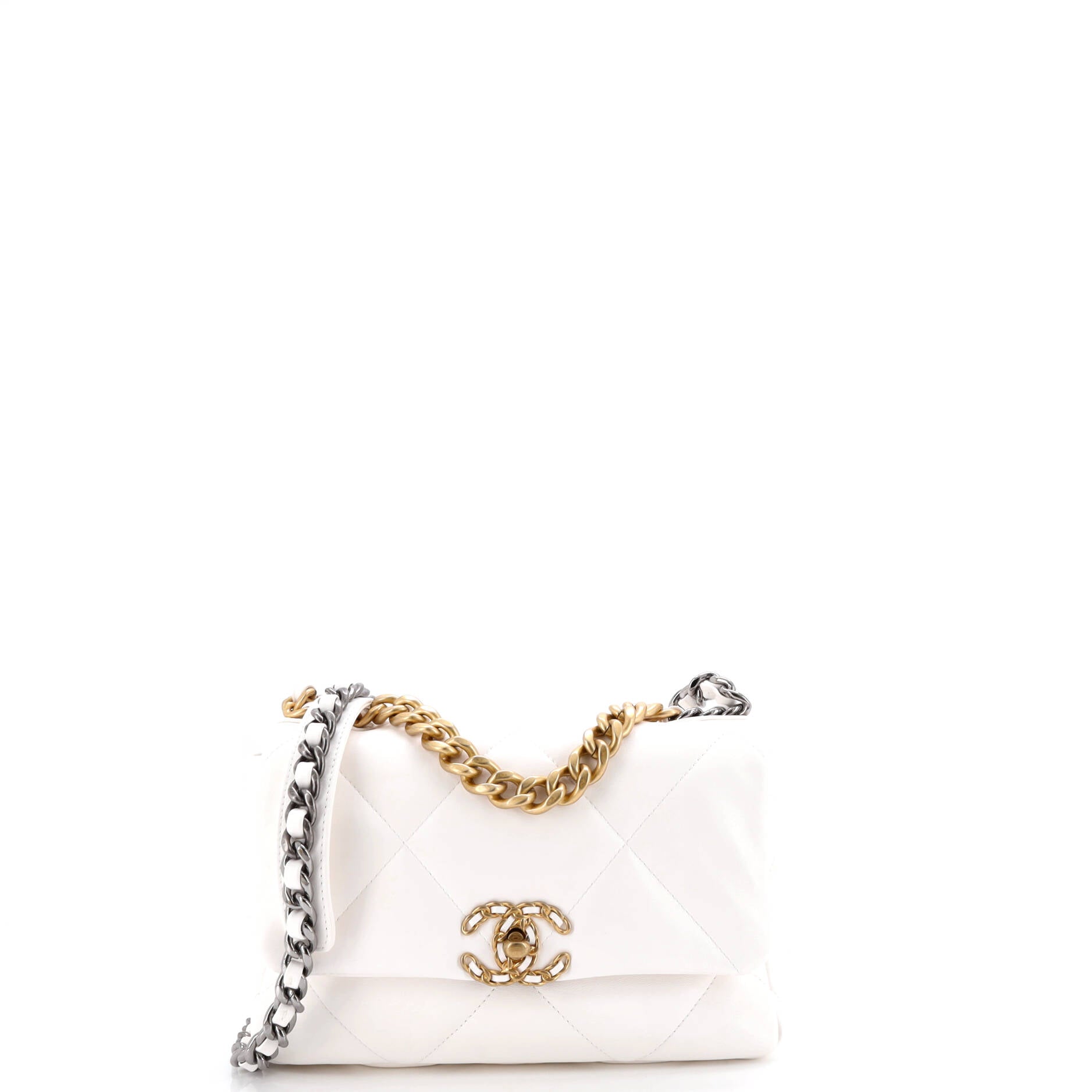 19 Flap Bag Quilted Leather Medium