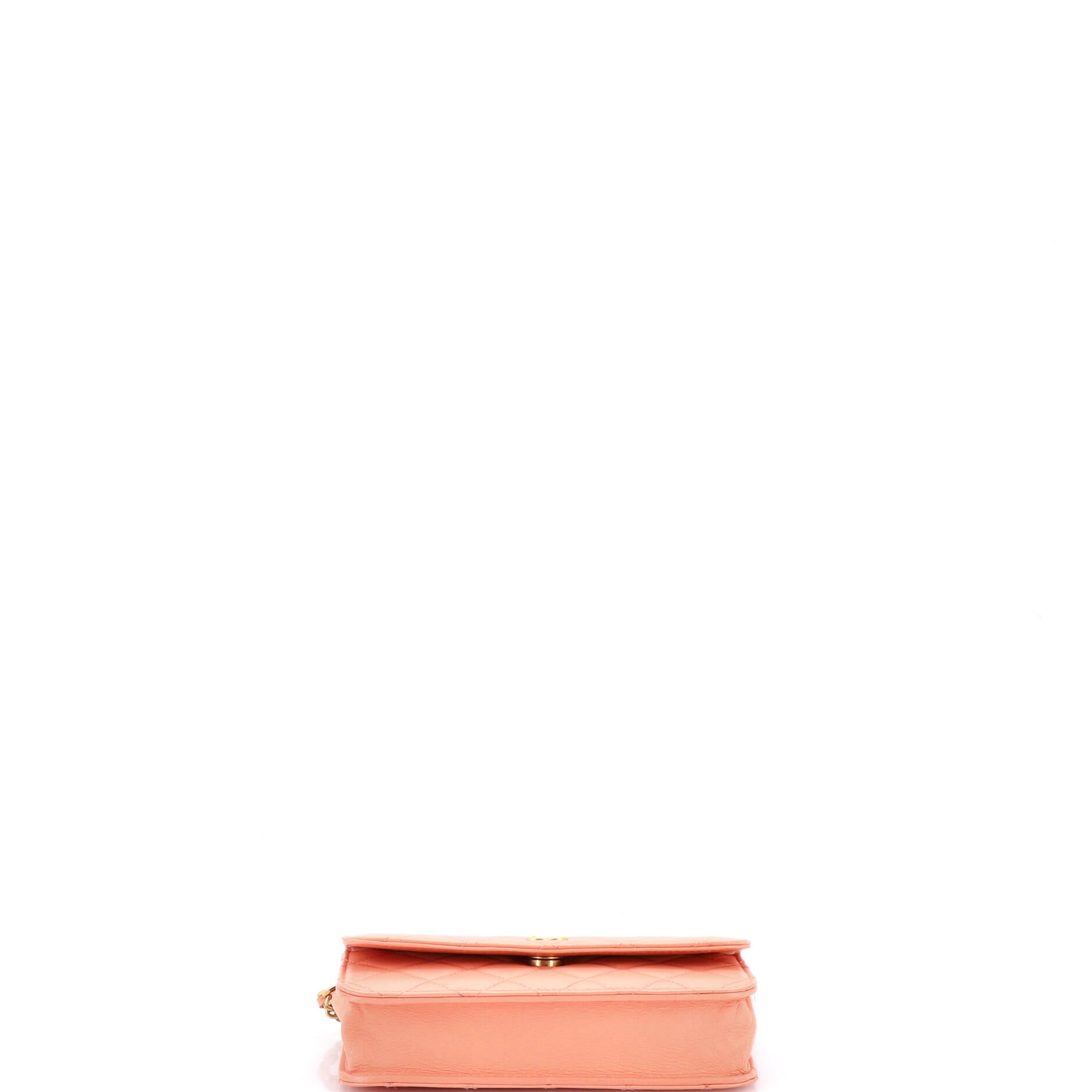 Pearl Crush Flap Phone Holder with Chain Quilted Lambskin