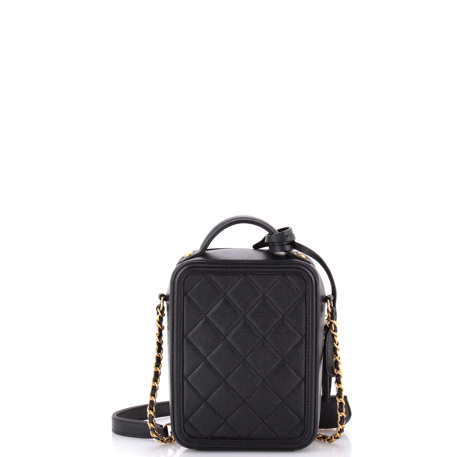 Filigree Vertical Vanity Case Quilted Caviar